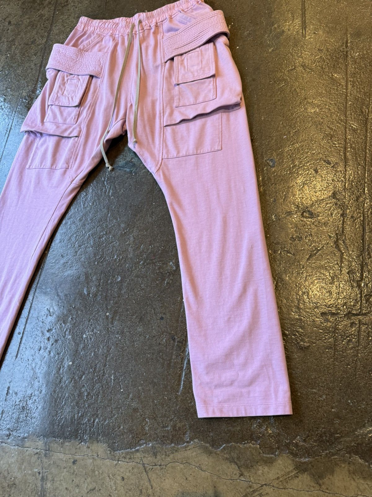 Rick Owens Drkshdw Rick Owens DRKSHDW Creatch Cargo Drawstring Pants Pink Size US 36 / EU 52 - 4 Thumbnail