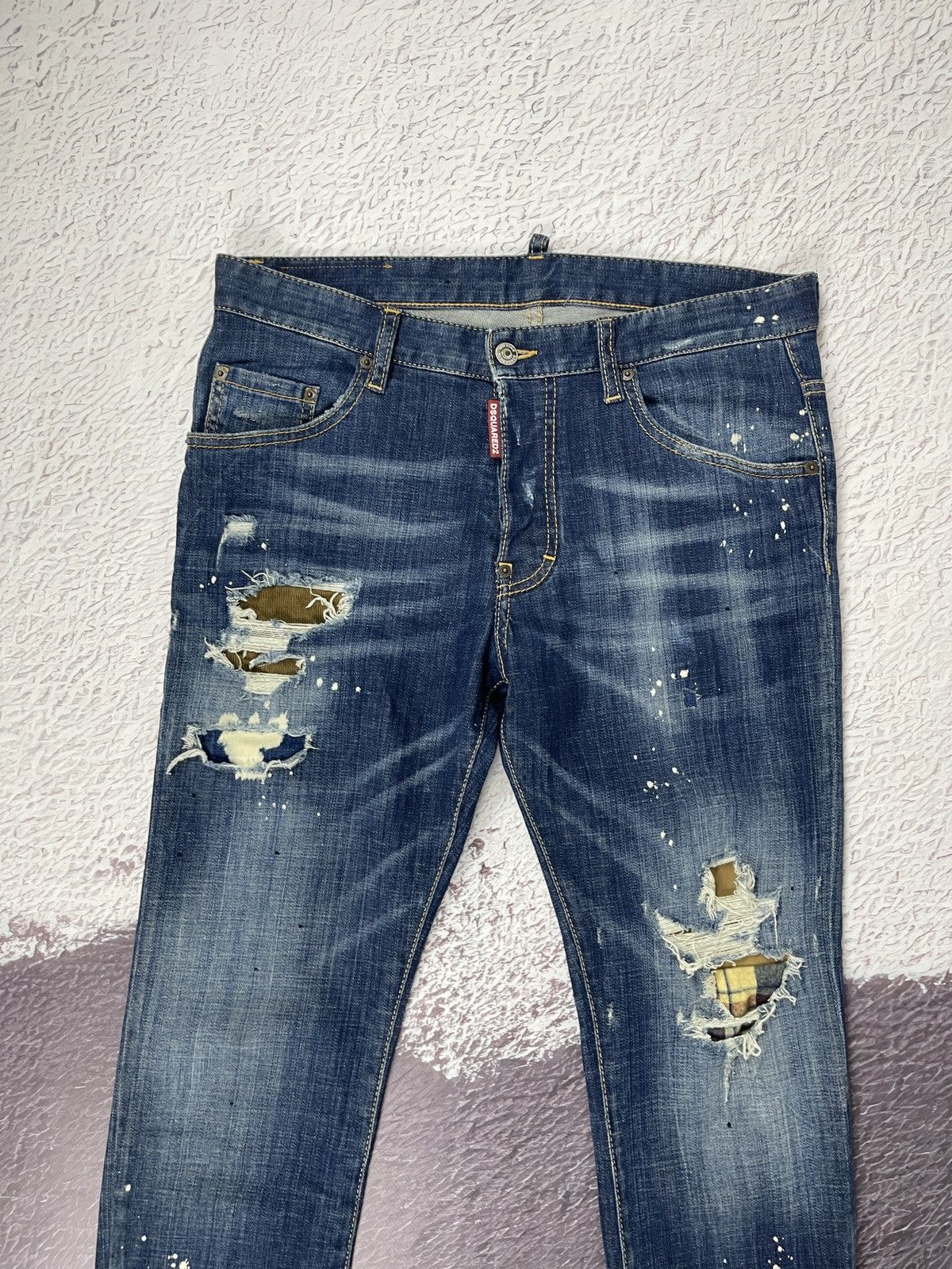 Dsquared2 DSQUARED2 cropped JEANS - SKATER JEAN distressed painted Size US 32 / EU 48 - 6 Thumbnail