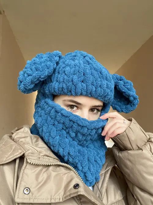 Handmade Handmade Knitted Balaclava Teddy Bear style ck205w39nyc Size ONE SIZE - 1 Thumbnail