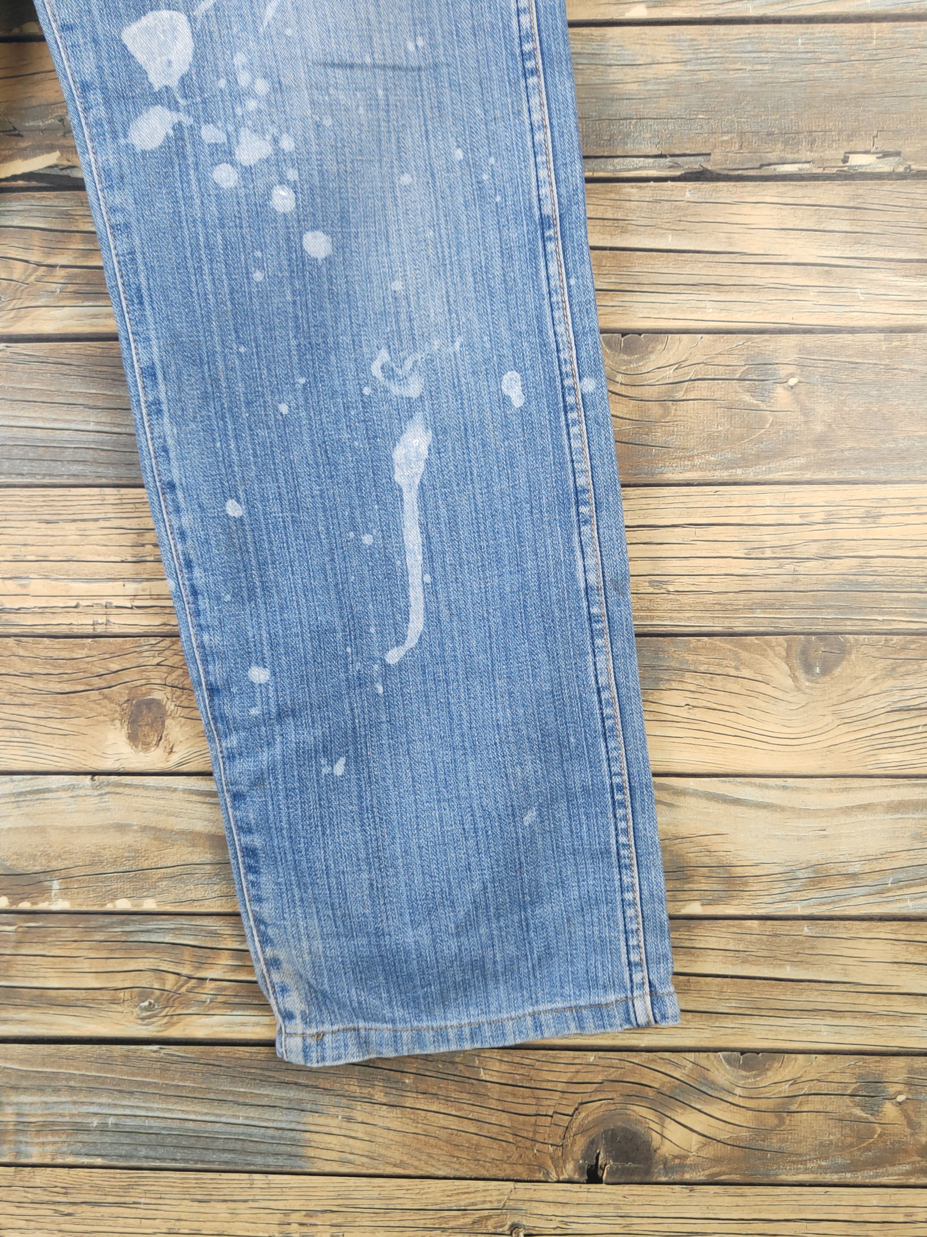 Vintage DL Wrangler Blue Distressed Ripped Jeans #594 Size US 28 / EU 44 - 6 Thumbnail