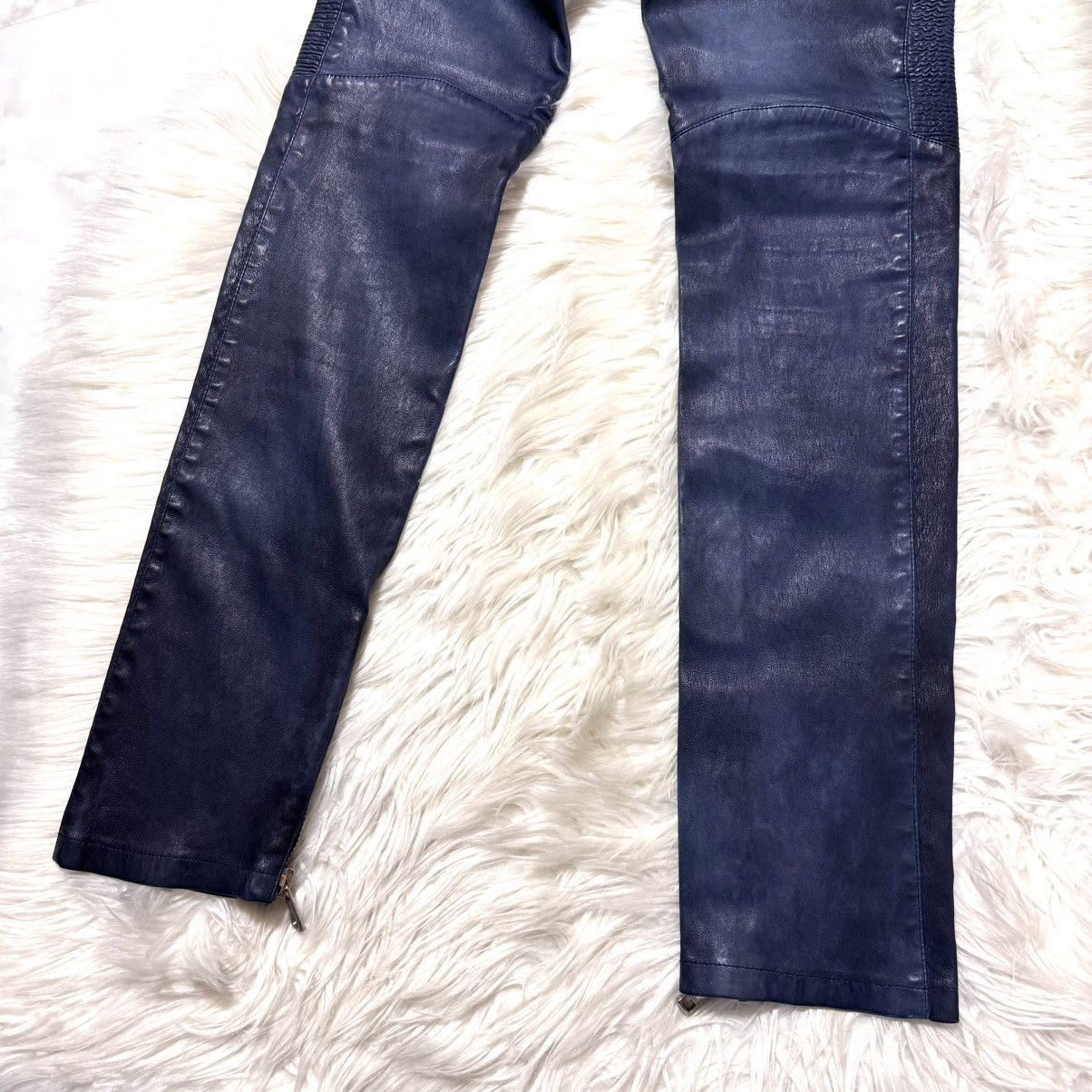 Balmain Balmain Homme Super Stretch Lamb Leather Biker Pants Size US 28 / EU 44 - 11 Thumbnail