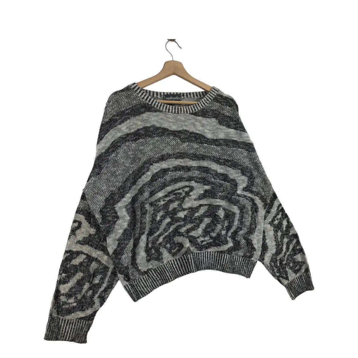 Vintage Vtg PAUL FOURTICQ Made In France Artwork Henley Knitwear Size 3XL / US 20-22 - 6 Thumbnail