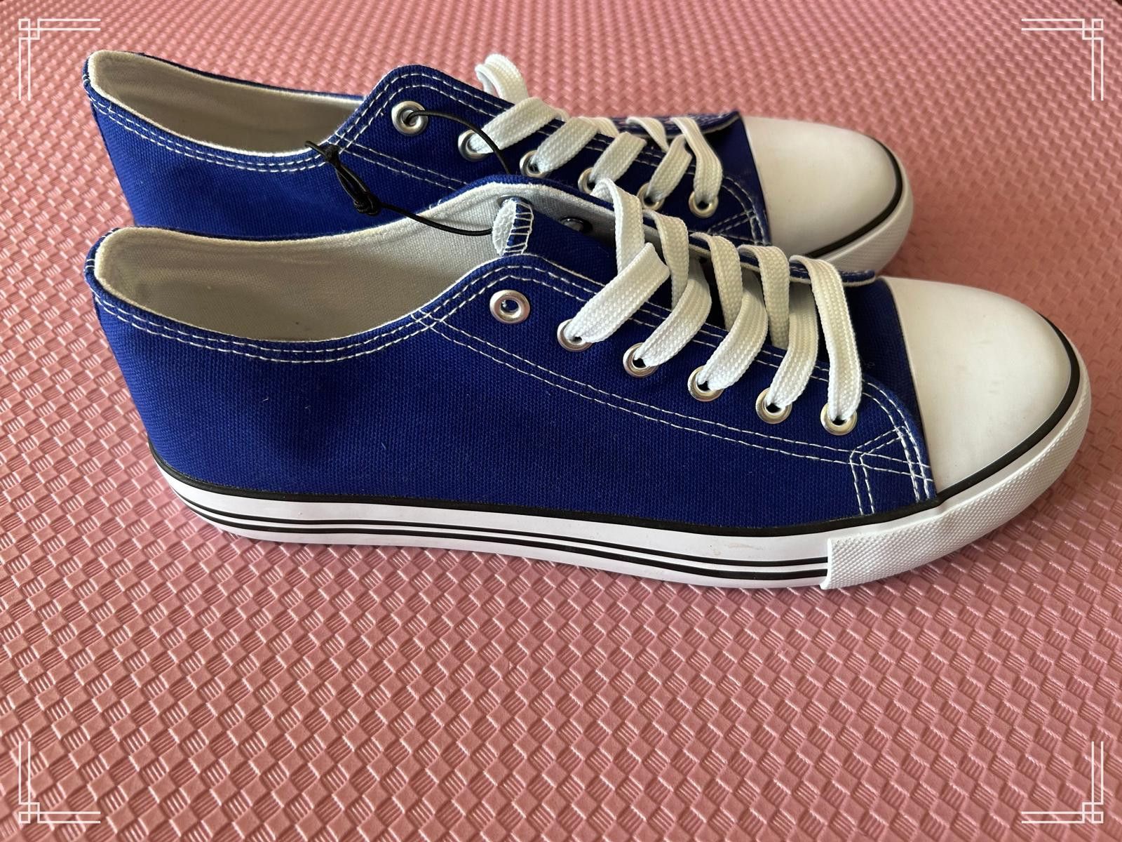 Designer Epicstep Blue Canvas Sneakers with White Laces - Size 11 Size US 11 / IT 41 - 5 Thumbnail