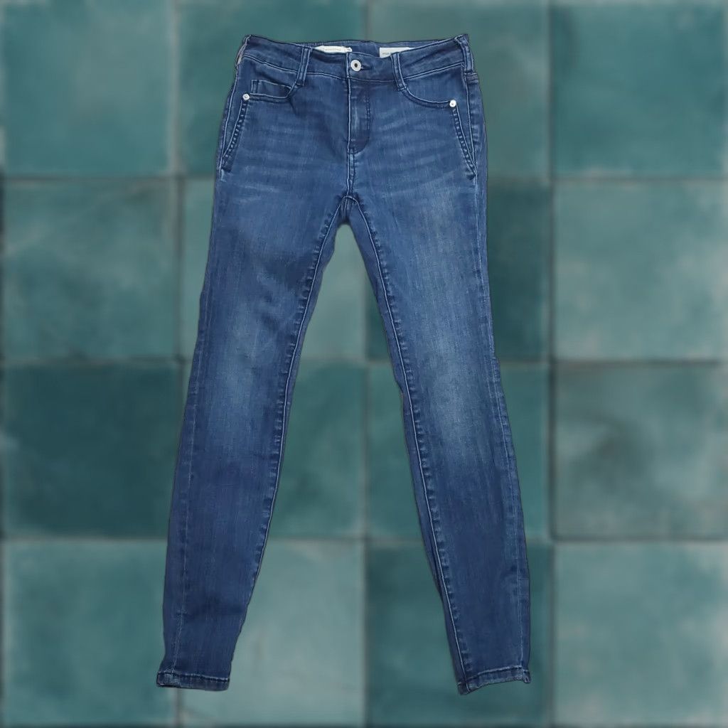 Vintage Pilcro and the Letterpress Jeans Women 25 Blue High Rise Denim Legging Stretch Skinny Slim 5-Pocket Size 42" / US 20 - 1 Thumbnail