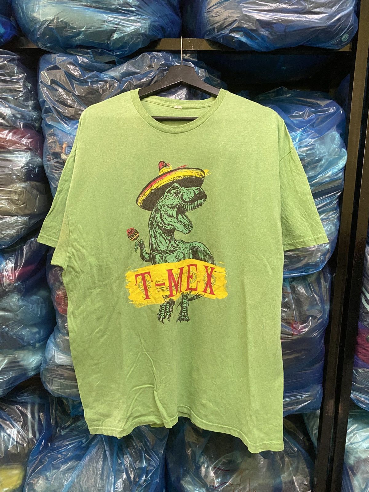 Vintage T-MEX Dinosaur Graphic T-Shirt Green