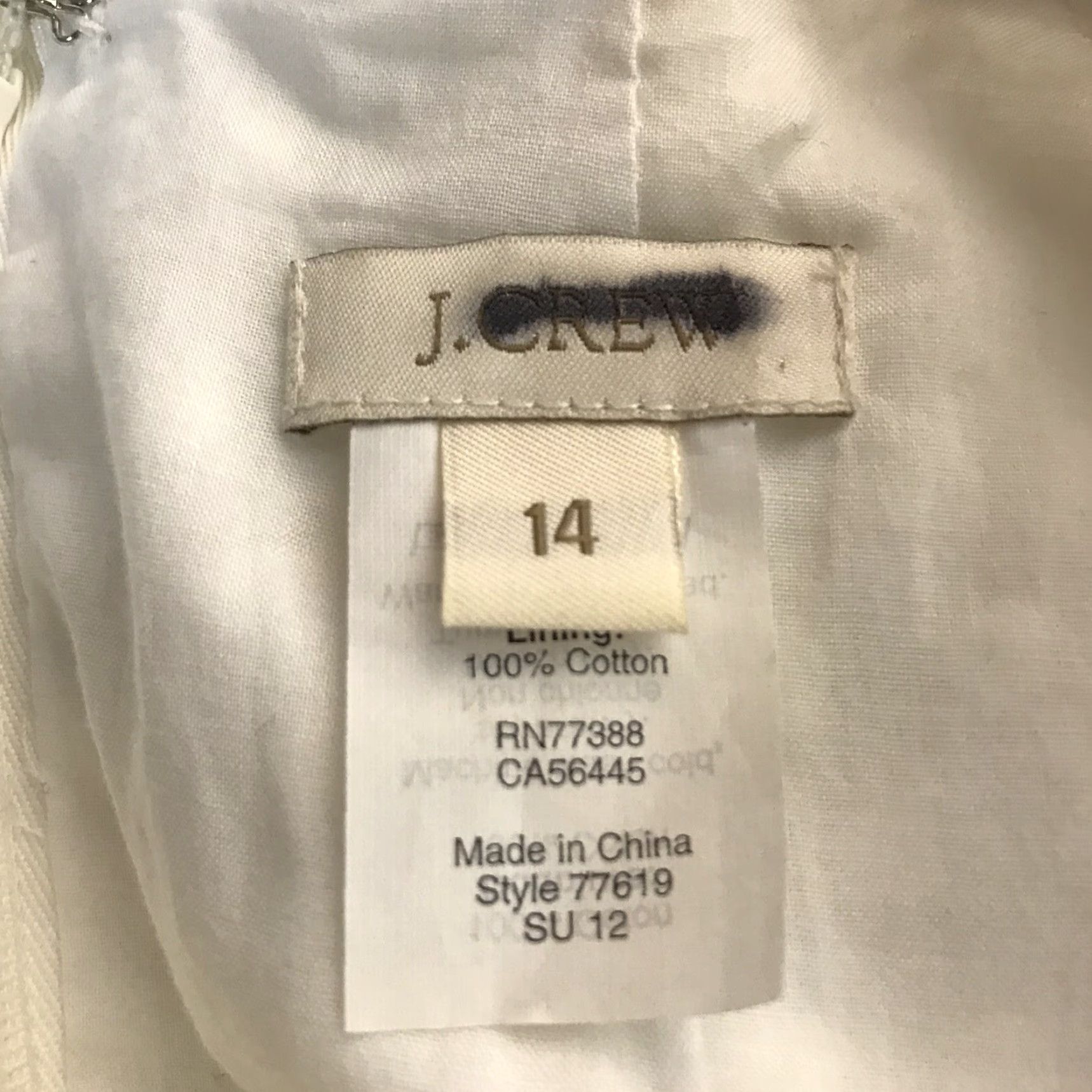 J.Crew J.CREW White Embroidered Midi Dress Womens Size 14 Sleeveless Career Shift Size XL / US 12-14 / IT 48-50 - 7 Thumbnail