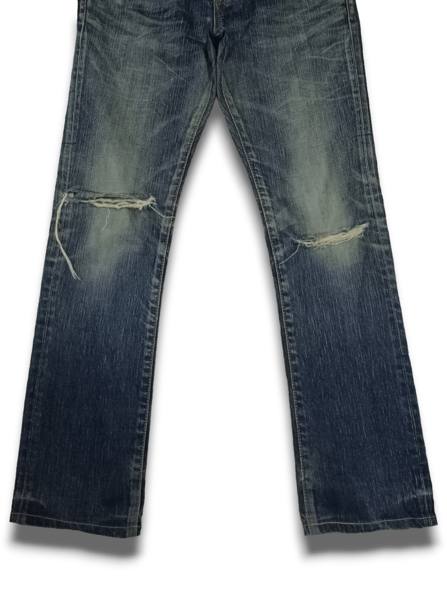 Edwin Vintage Japanese Edwin 503 Mudwash Ripped Jeans 30x29 Size 30" / US 8 / IT 44 - 6 Thumbnail