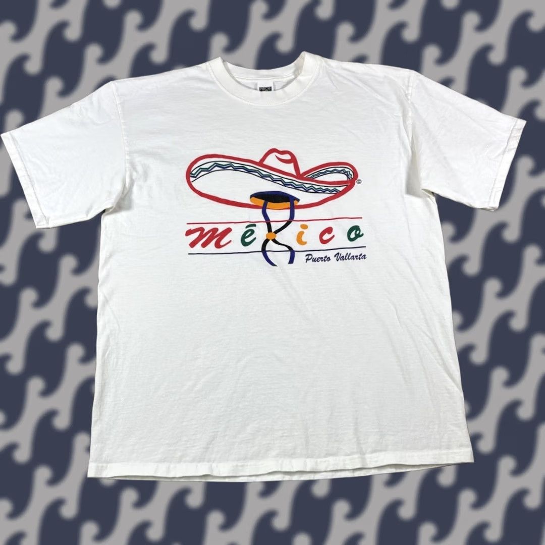 X-LARGE VINTAGE Poco Loco Shirt Puerto Vallarta Mexico Graphic Short Sleeve White L XXXL? Size US L / EU 52-54 / 3 - 1 Thumbnail
