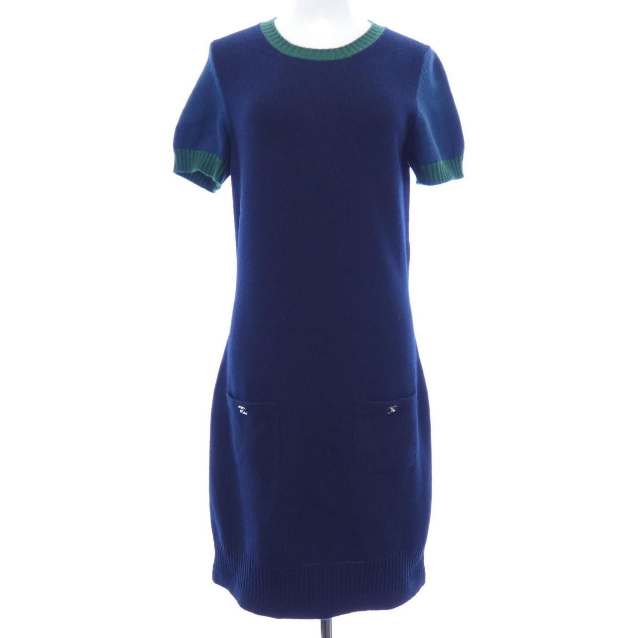 Chanel Chanel Chanel 100 Percent Cashmere Dress Textile Dresses P42136K03185 DUTY FREE for USA Size ONE SIZE - 1 Thumbnail