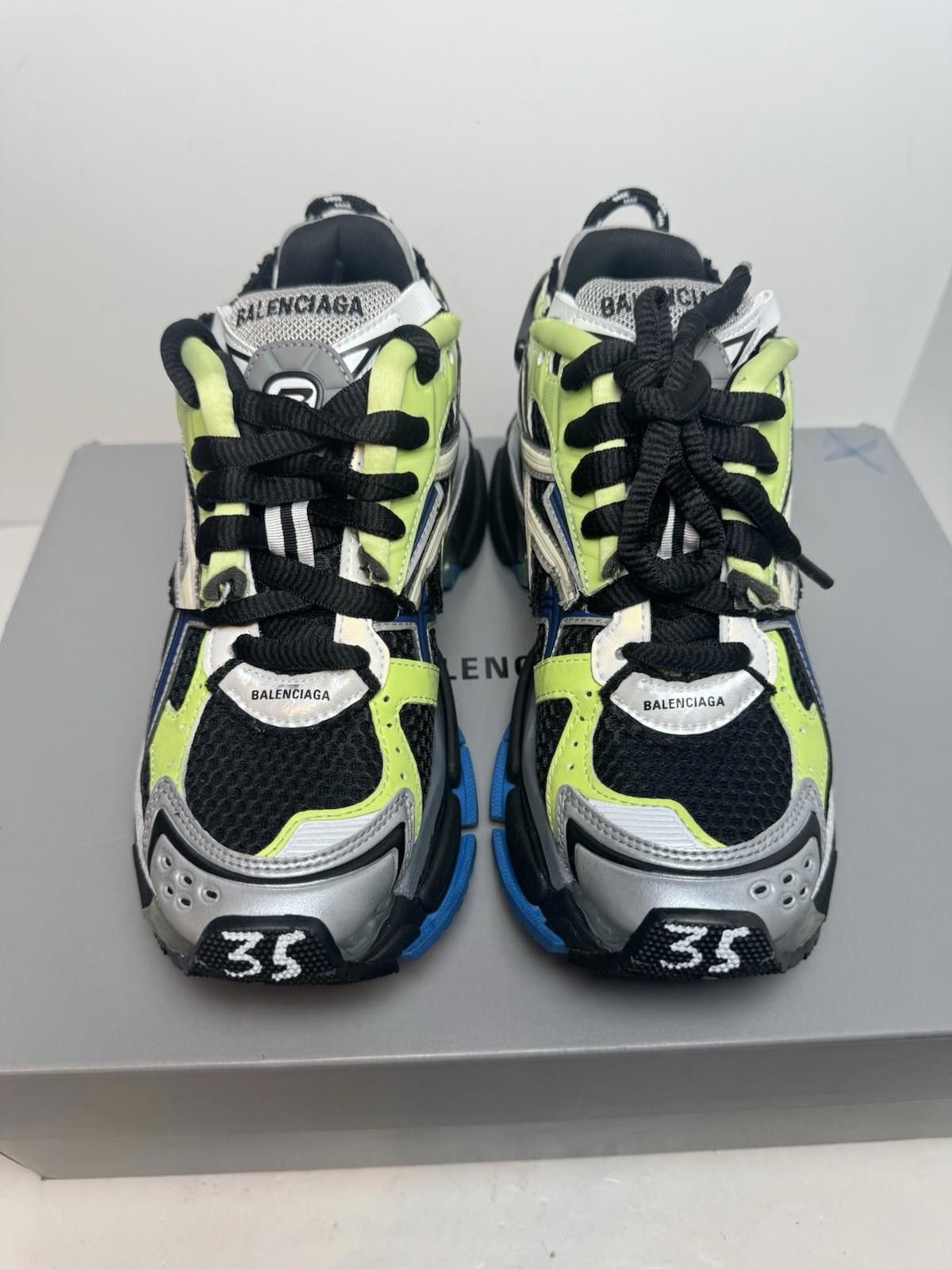 Balenciaga Balenciaga Runner Sneakers Green Blue Grey Women’s Size 35 Size US 5 / IT 35 - 2 Thumbnail