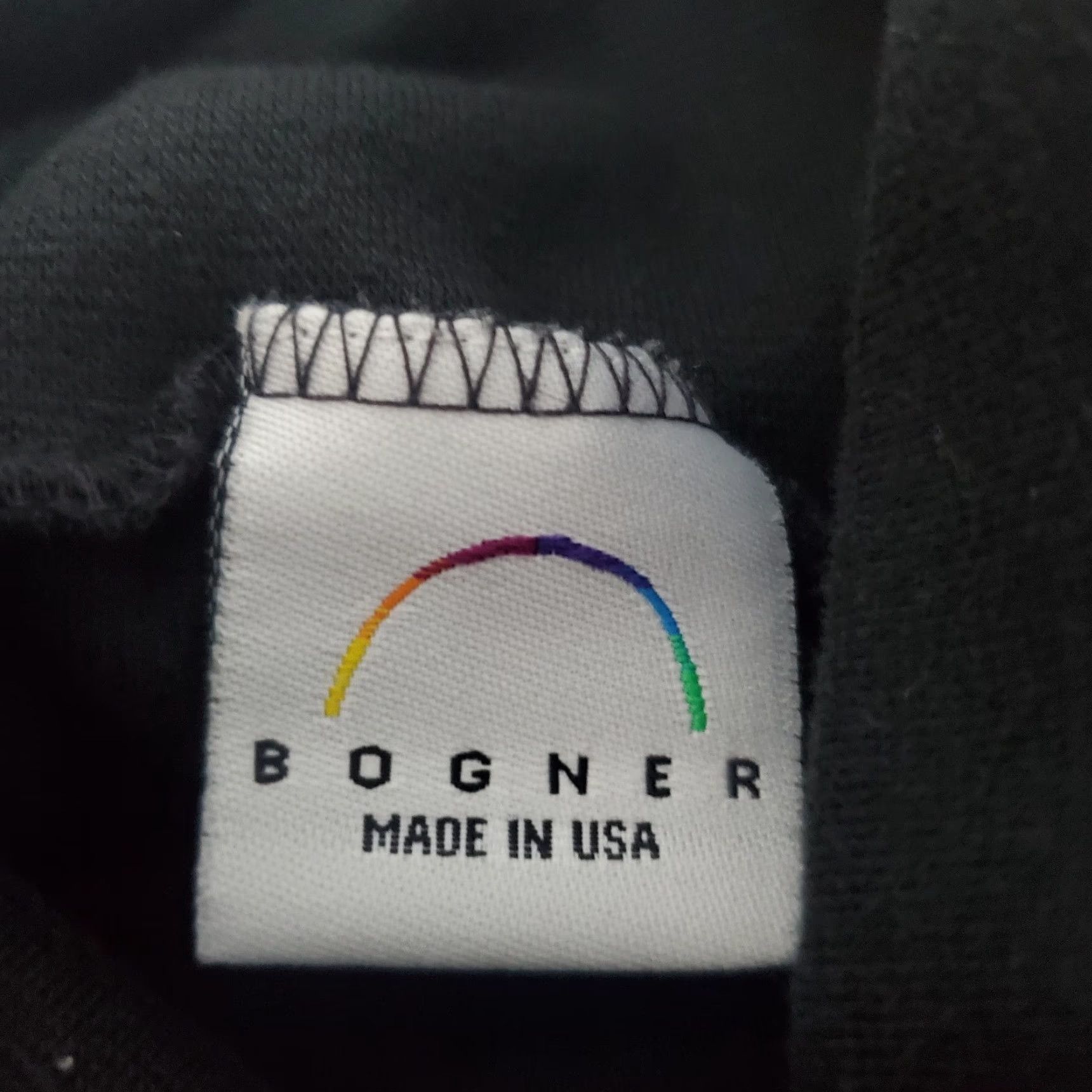 Bogner VINTAGE Bogner Shirt Women Medium Black Cotton Turtleneck Pullover Retro Ski USA FLAW Embroidered Size M / US 6-8 / IT 42-44 - 3 Thumbnail