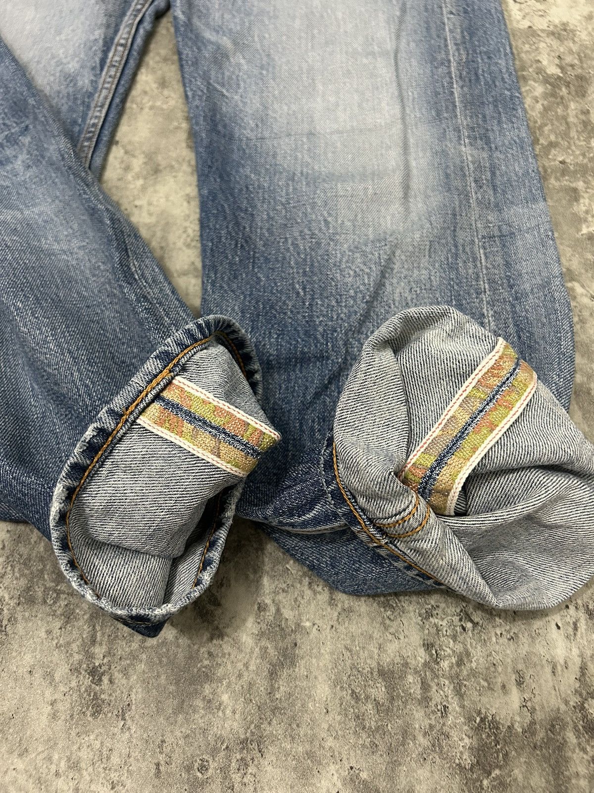 Japanese Brand HBNS Japan Selvedge Distressed Jeans Size US 34 / EU 50 - 10 Thumbnail
