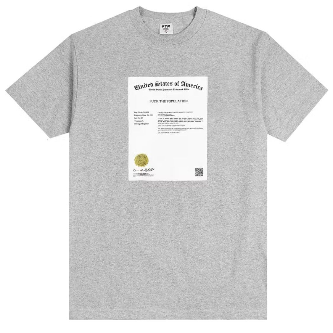 Fuck The Population FTP Trademark Tee (X-Large) Size US XL / EU 56 / 4 - 1 Thumbnail
