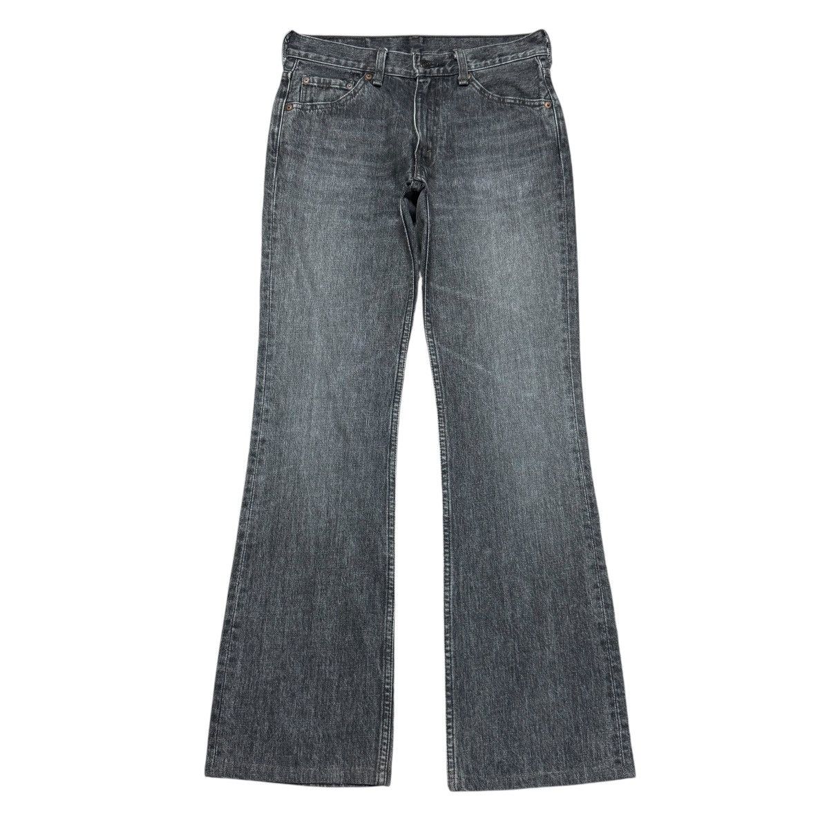 Vintage Levis 517 Faded Black Denim Flare Jeans Hedi Slimane