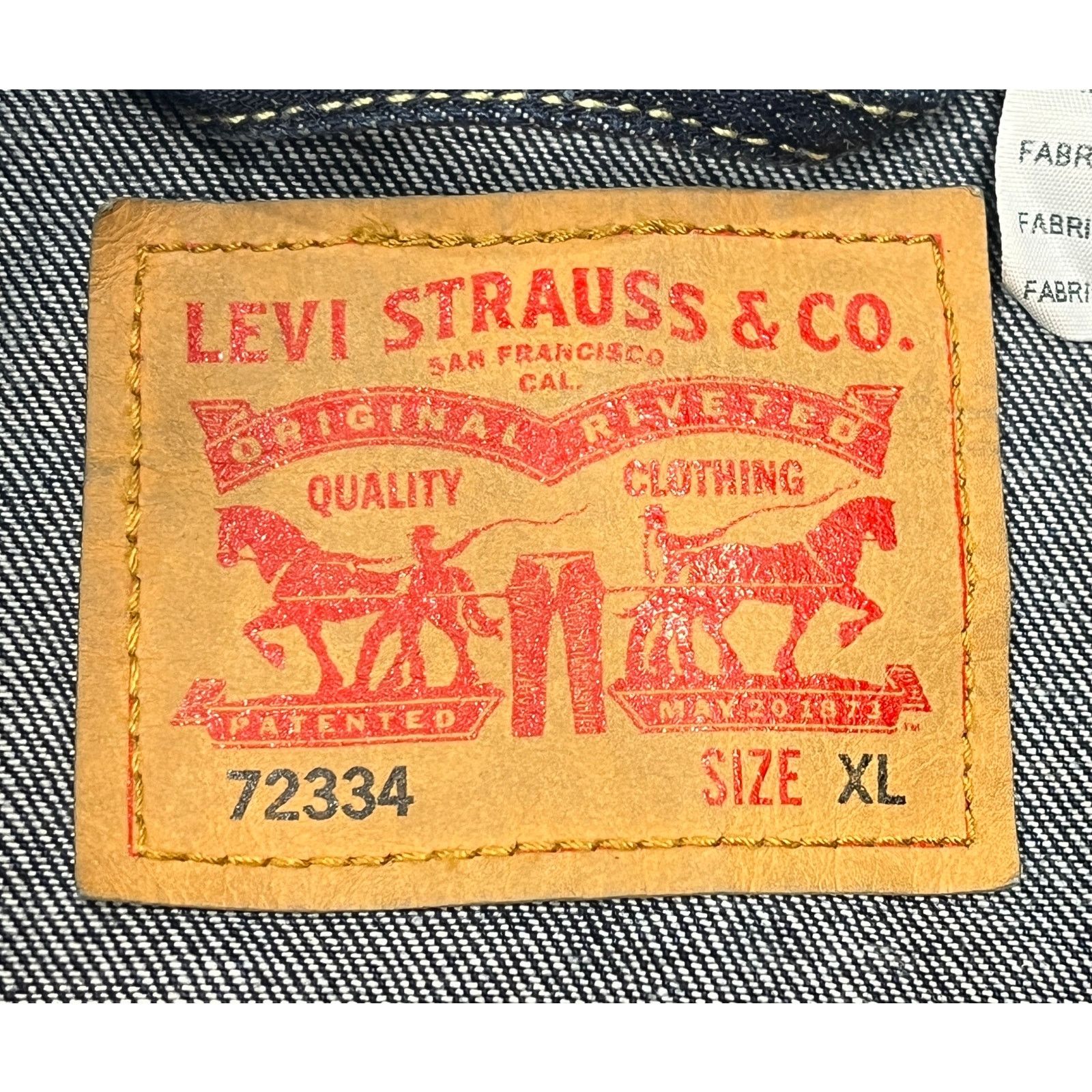 Levi's *9-37 LEVI Men's Denim Trucker Jacket Dark Wash Size XL Size US XL / EU 56 / 4 - 5 Thumbnail