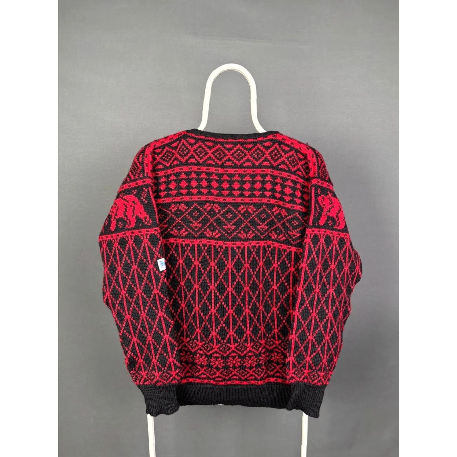 Dale Of Norway Dale of Norway Womens Sweater Red Wool Fair Isle Long Sleeve Crew Neck Pullover Knit Casual Outdoor Classic Travel Womens Size ONE SIZE - 2 Thumbnail