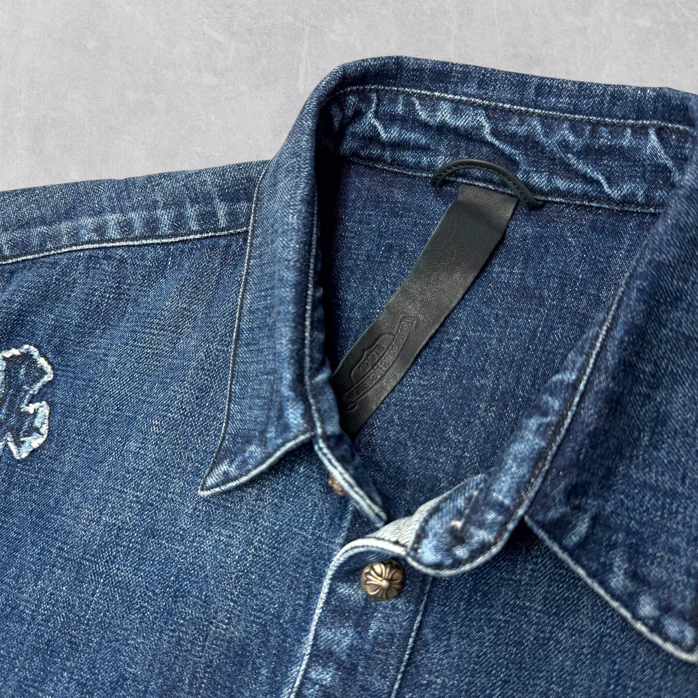 Chrome Hearts Chrome Hearts Denim Cross Patch Shirt XL Size US XL / EU 56 / 4 - 5 Thumbnail