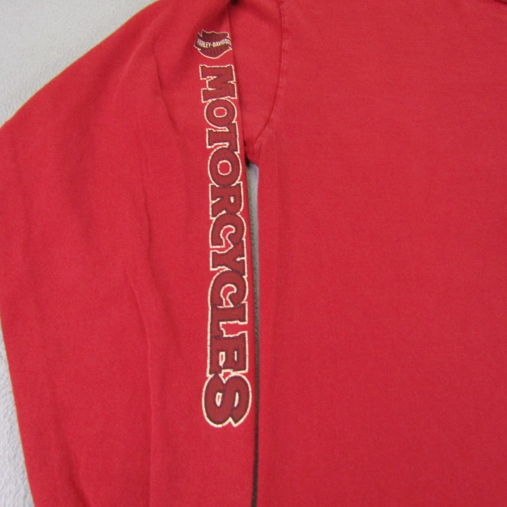 Harley Davidson VINTAGE Harley-Davidson Shirt Mens 2XL Red T-Shirt Graphic Print Logo Biker Fresno Eagle Made In USA Mens Shirt Size US XXL / EU 58 / 5 - 4 Thumbnail