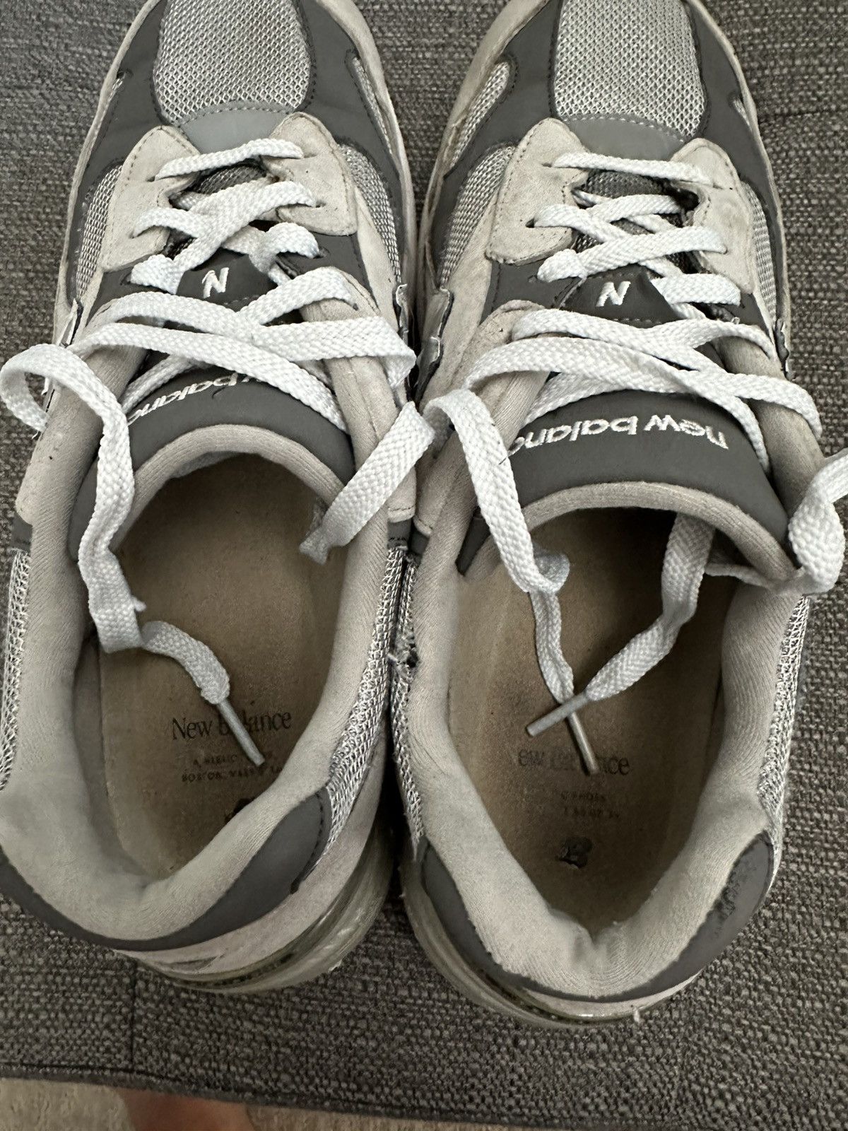 New Balance × Vintage New Balance 992 M992GR Grey Suede Running Shoe Size US 10 / EU 43 - 5 Thumbnail