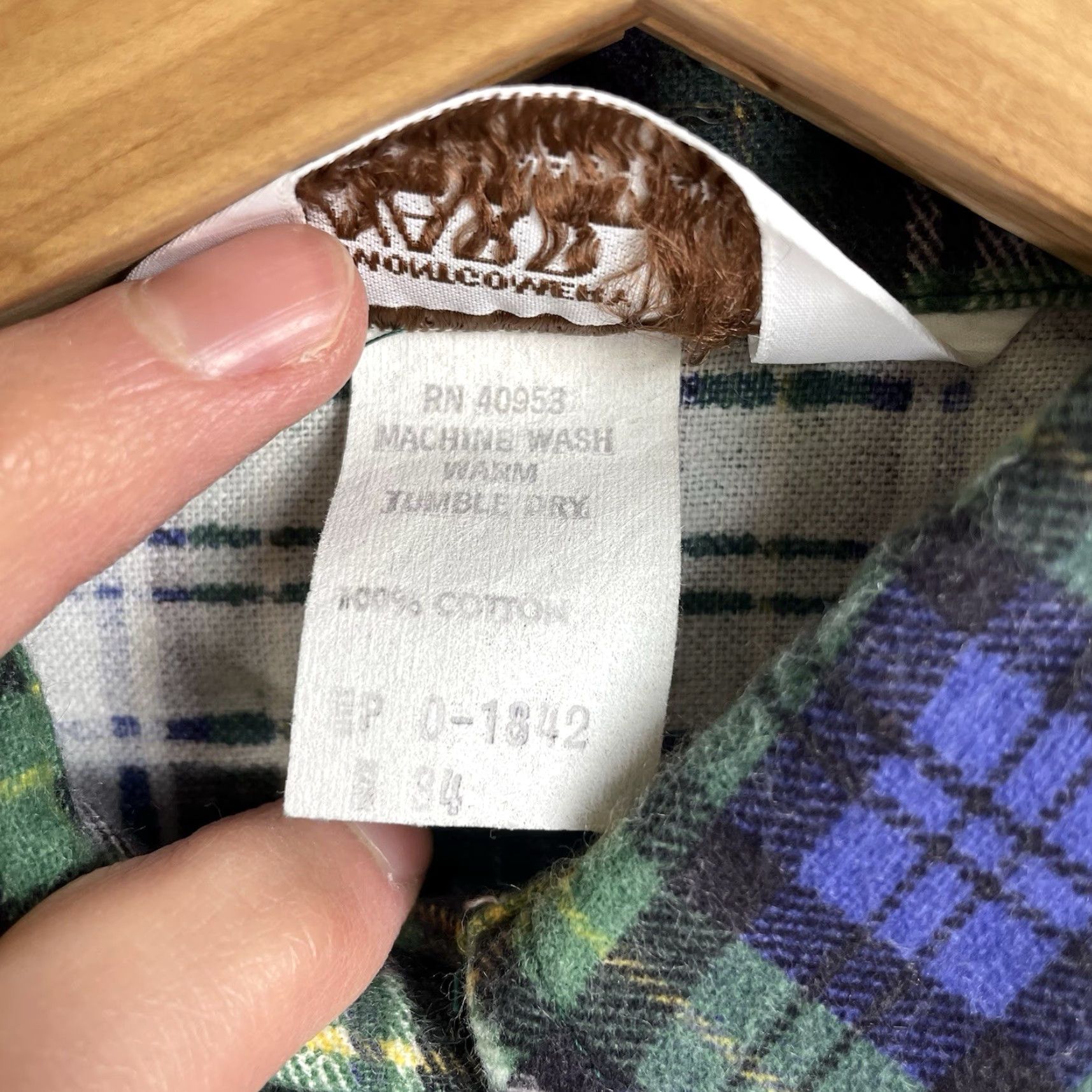 Vintage VINTAGE Montgomery Ward Flannel Shirt Mens XS Blue Cotton Plaid 70s 70s Printed Button-Up Long Sleeve Size US XS / EU 42 / 0 - 7 Thumbnail
