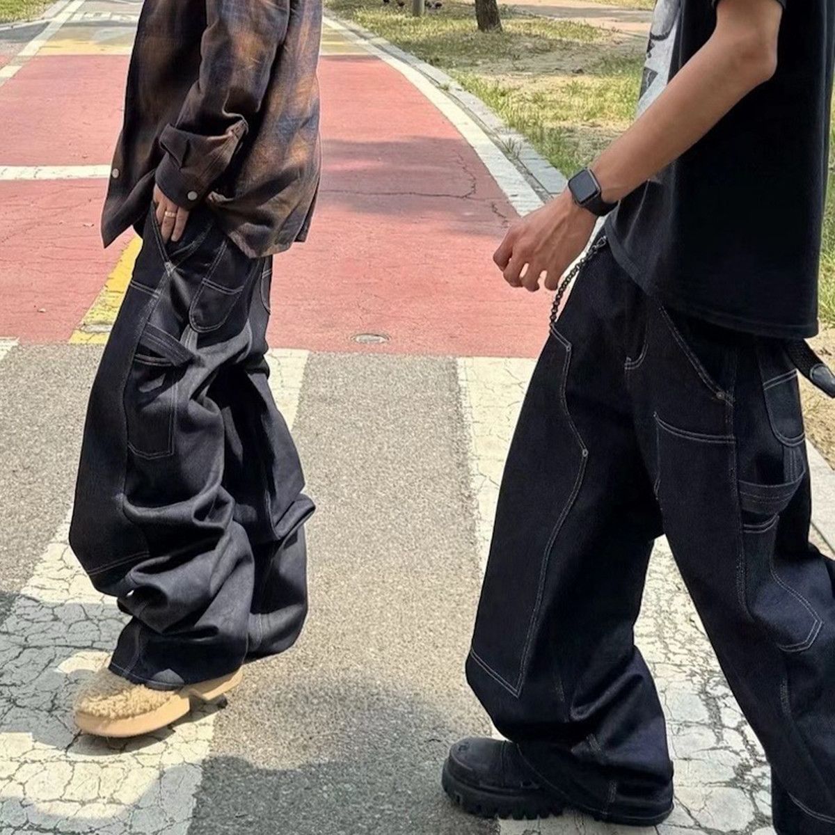Japanese Brand × Jean High Street Cleanfit Multi-pockets Dark Blue Baggy Jeans Size US 32 / EU 48 - 10 Thumbnail