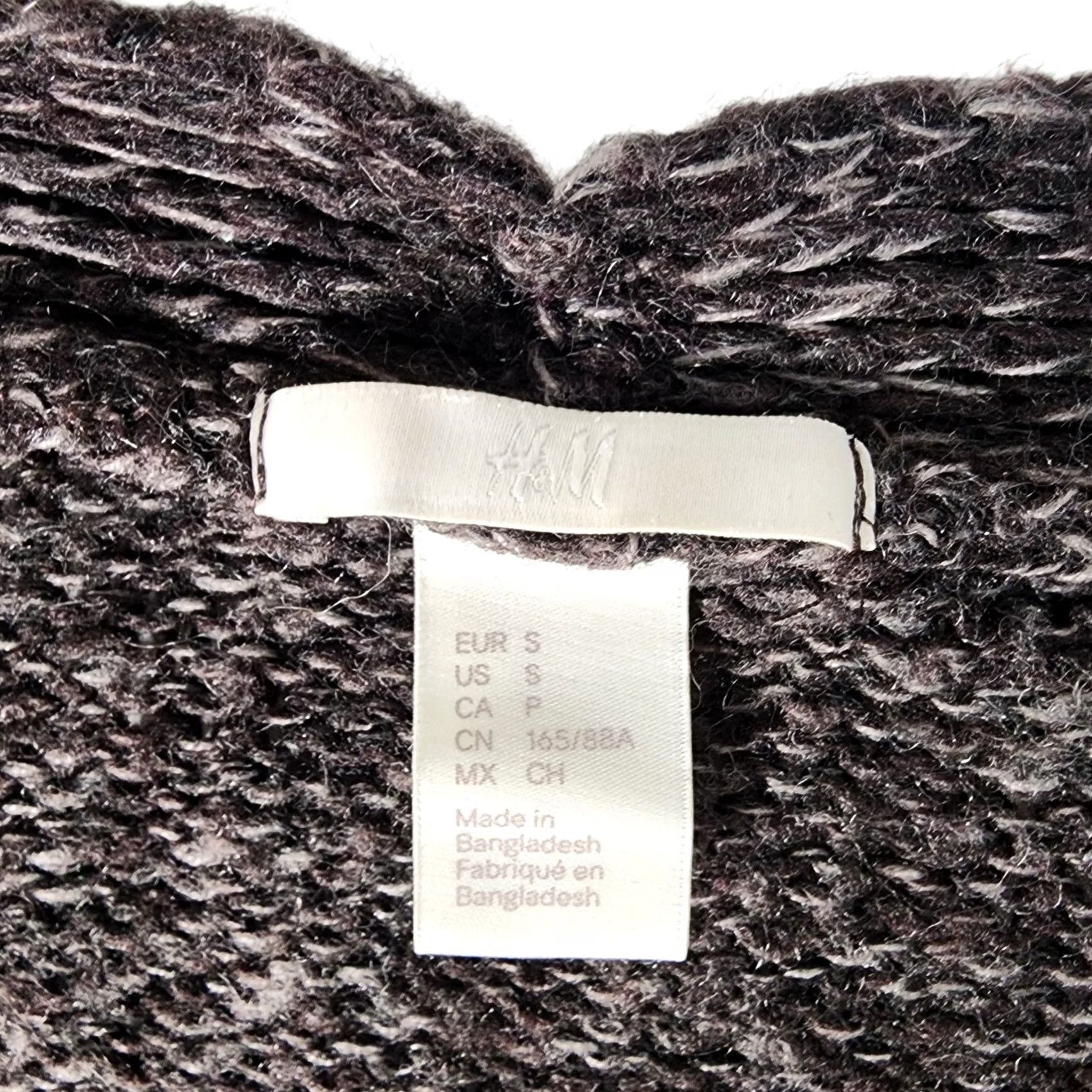 H&M H&M Knit Cardigan Long Sleeve Open Front Pockets Charcoal Gray Womens S Size S / US 4 / IT 40 - 5 Thumbnail