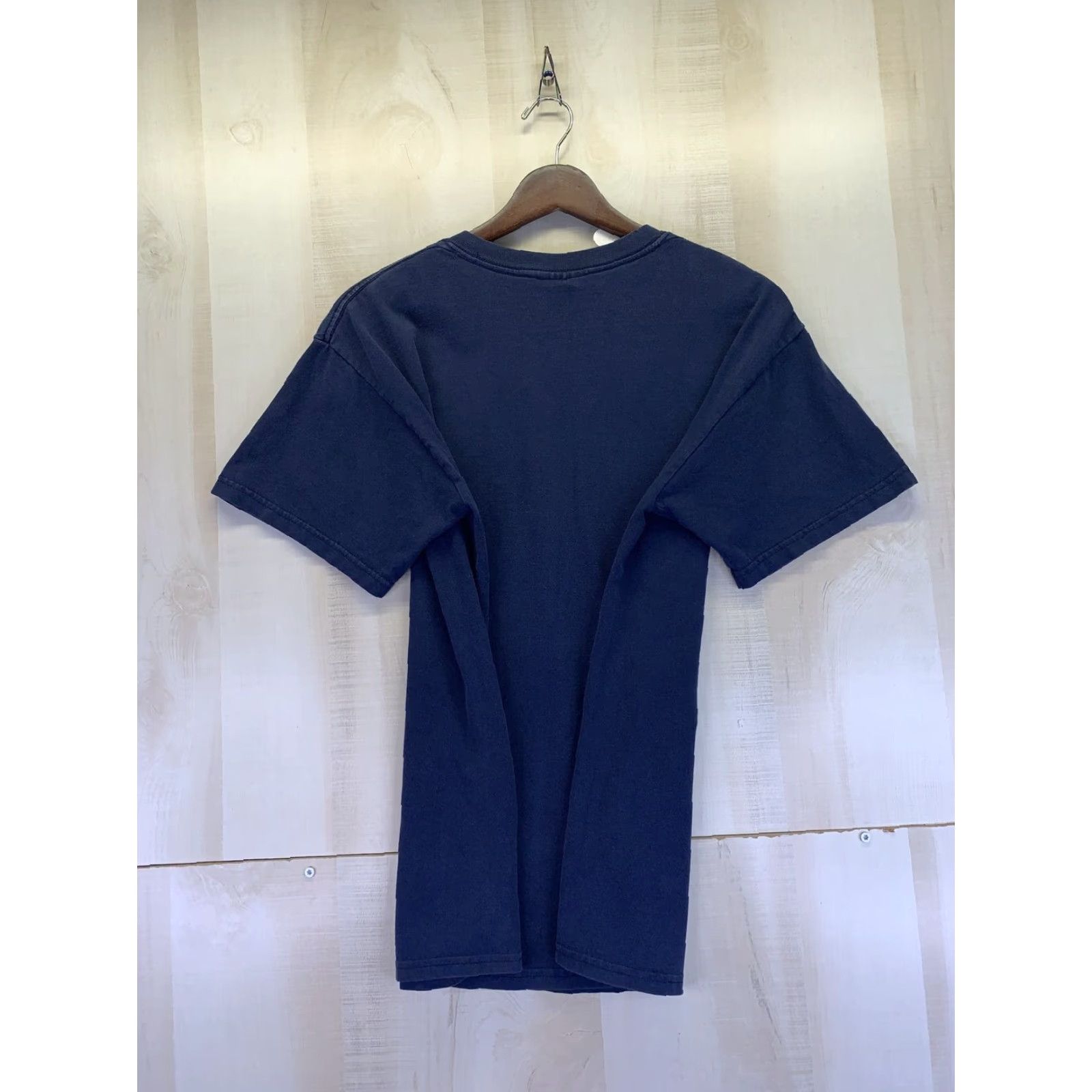Vintage VINTAGE Steve & Barry’s Made In Michigan Mens Blue Distressed Graphic Shirt M Mens Short Sleeve Crew Neck Cotton Size US M / EU 48-50 / 2 - 8 Thumbnail