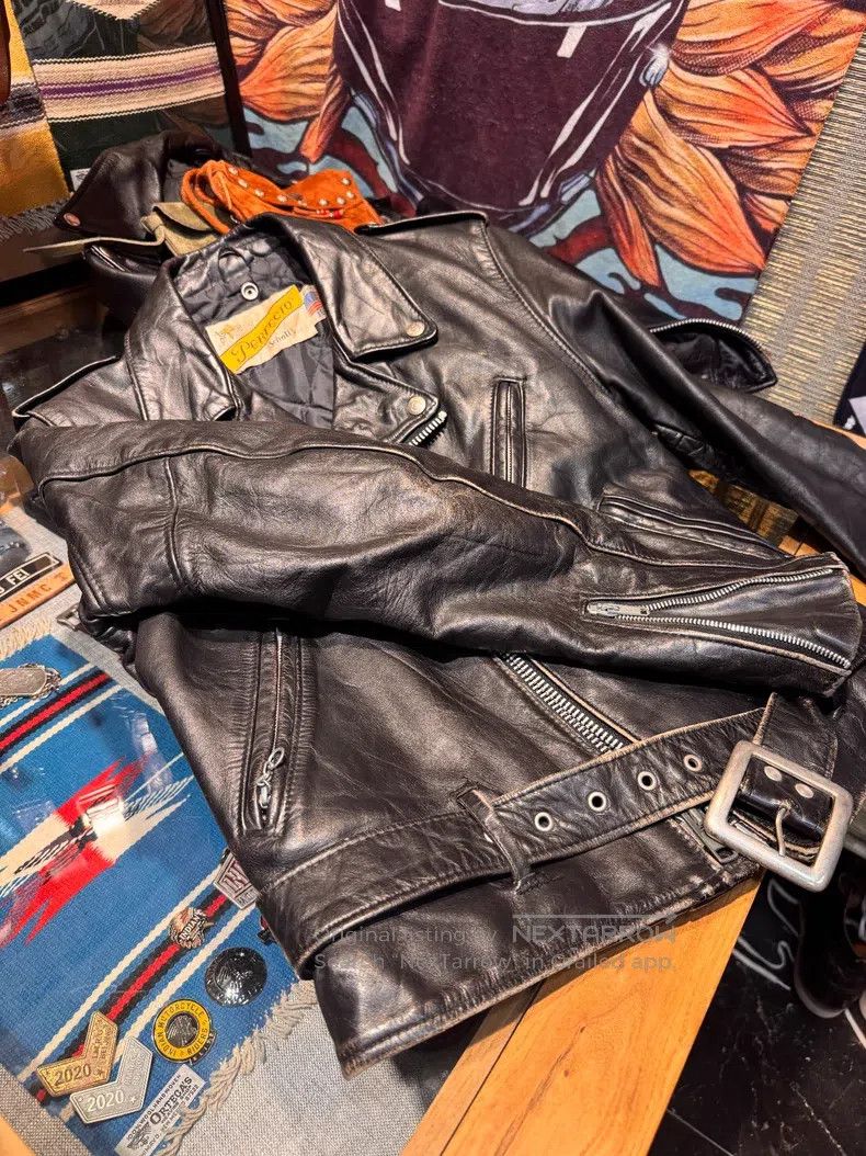 Schott Schott Leather coat Size US L / EU 52-54 / 3 - 4 Thumbnail