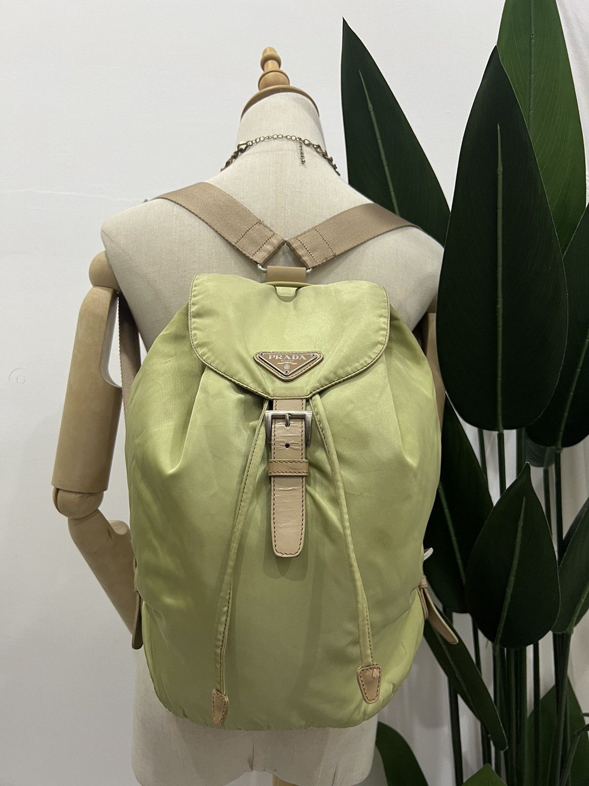 Prada Vintage prada backpack cream nylone Size ONE SIZE - 1 Thumbnail