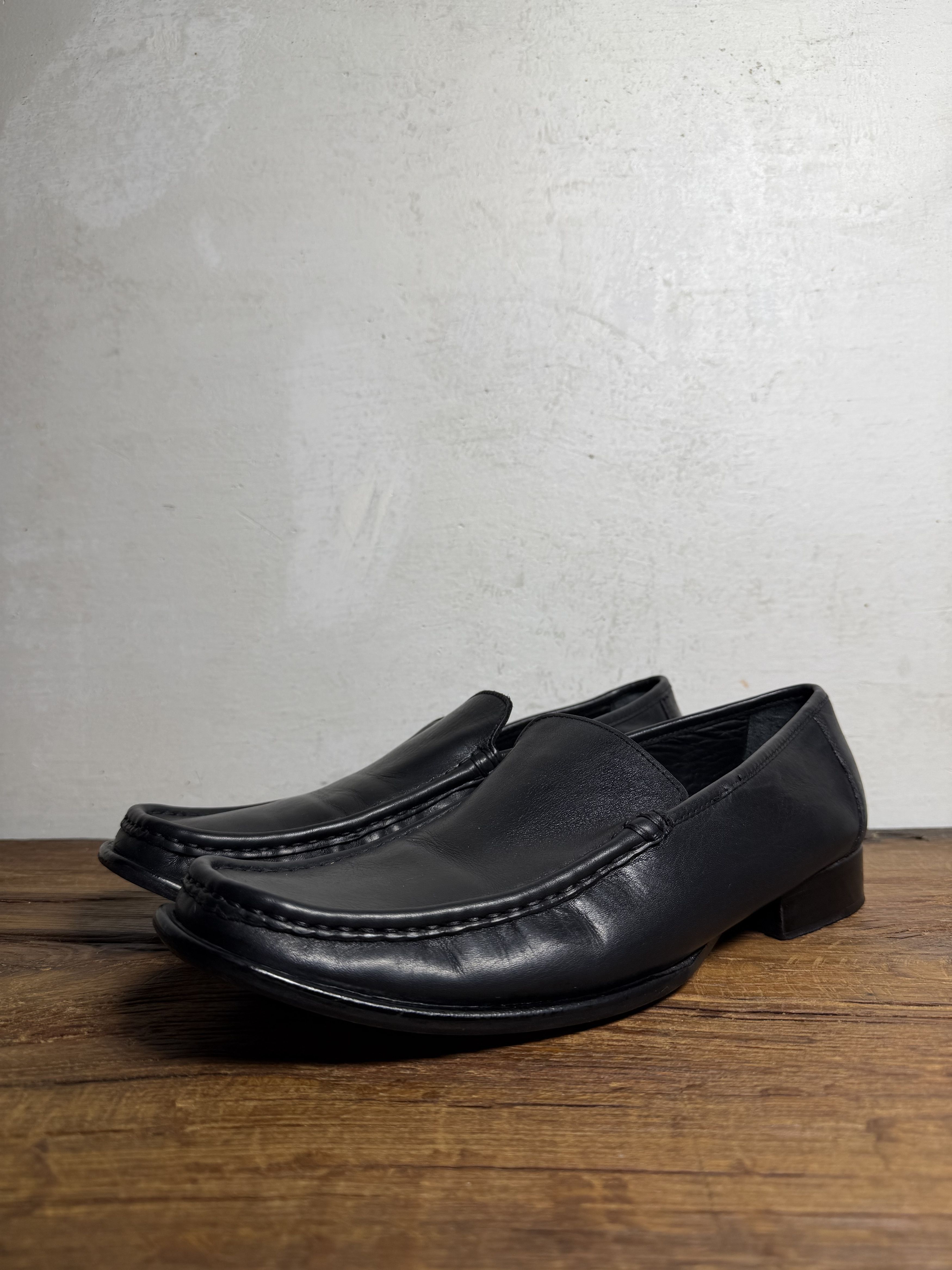 Handmade Bertie Leather Tremenoues Square Toe Loafers Size US 11 / EU 44 - 2 Thumbnail