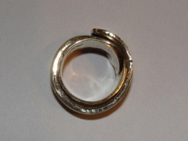 Handmade 18kt Gold Plated Brass Butter Knife Silver Ring Alberto Juan Size ONE SIZE - 4 Thumbnail