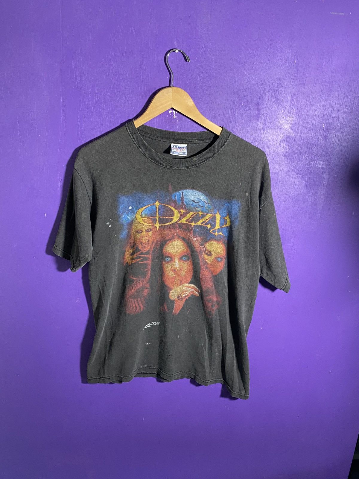 Band Tees × Vintage Vintage 2002 Ozzfest Ozzy face faded t-shirt Size US L / EU 52-54 / 3 - 1 Thumbnail