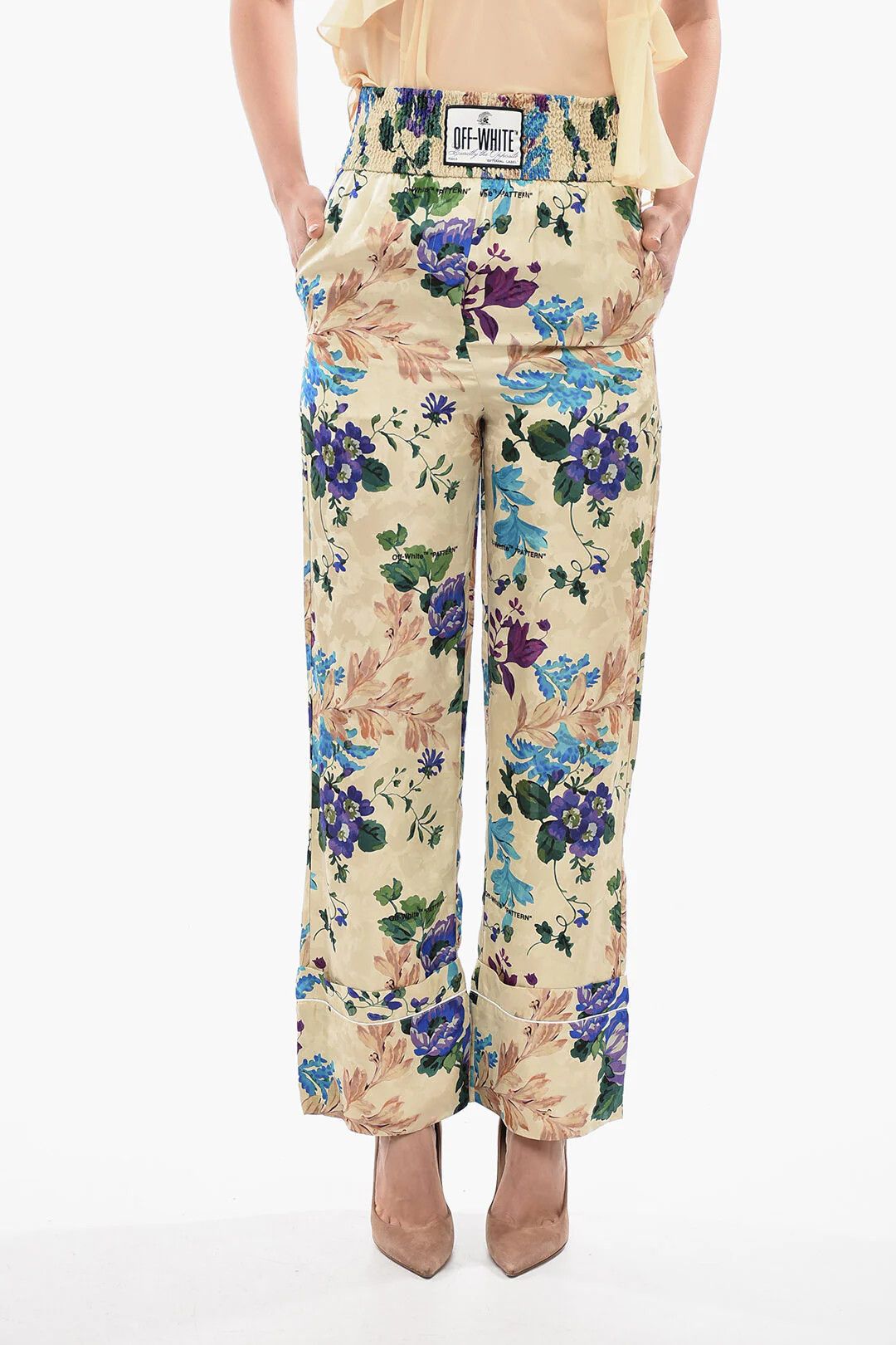 Off-White og1mm0426 Hi Elasticated Waist Printed Trouser in Multicolor Size 27" / US 4 / IT 40 - 1 Thumbnail