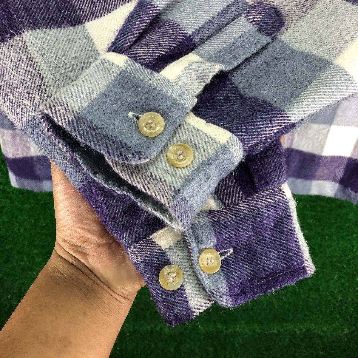 Flannel × Japanese Brand × Vintage Vintage 80's Flannel Jacket Sherpa Lining by Trimmer Craft Size US XL / EU 56 / 4 - 12 Thumbnail