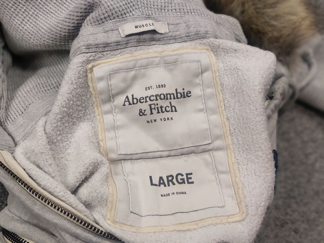 Abercrombie & Fitch Vintage Y2K Abercrombie If six was nine fur Zip Hoodie Opium Size US L / EU 52-54 / 3 - 14 Thumbnail