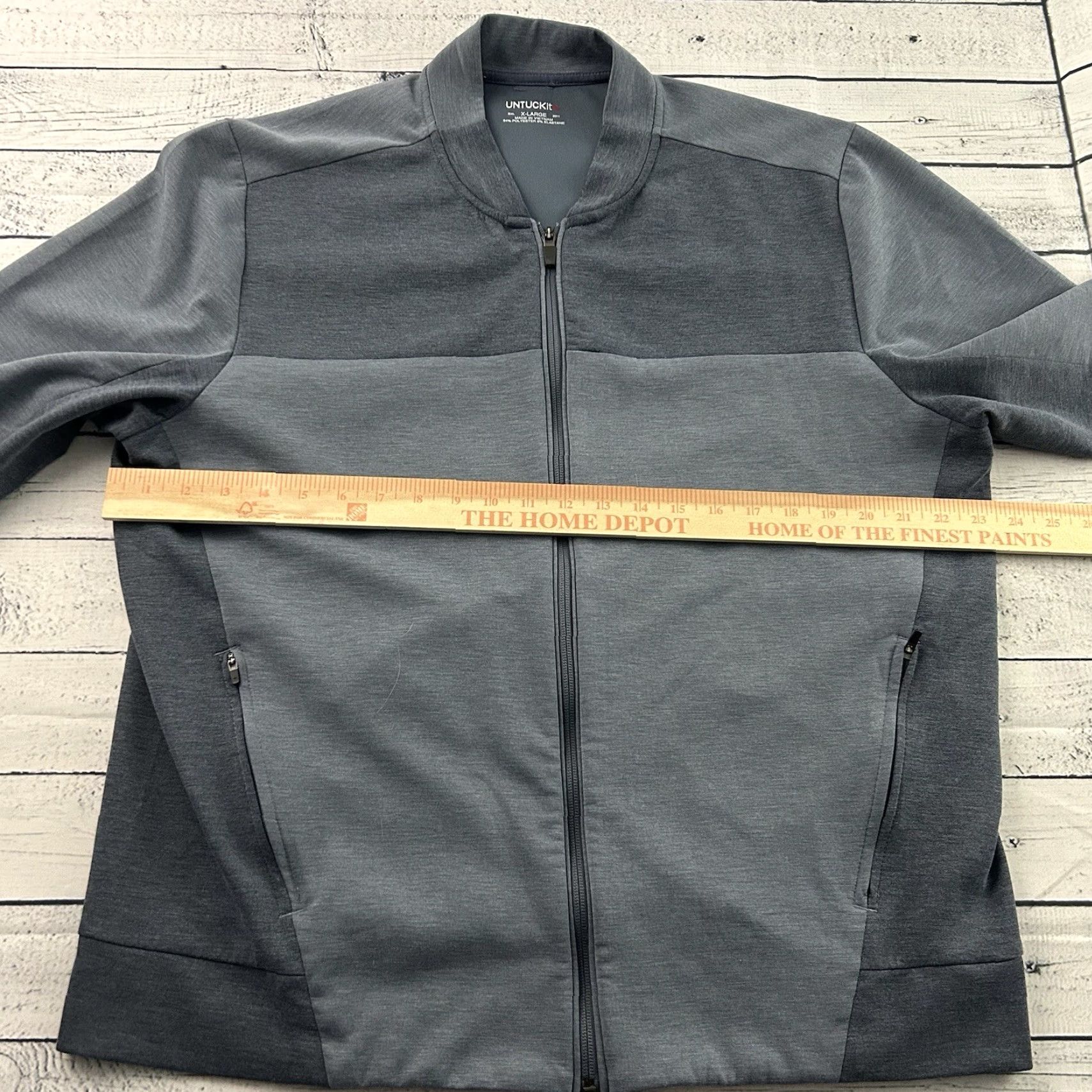 UNTUCKit UNTUCKit Aimes Full Zip Jacket Men's XL Gray Category: Jacket Size US XL / EU 56 / 4 - 4 Thumbnail