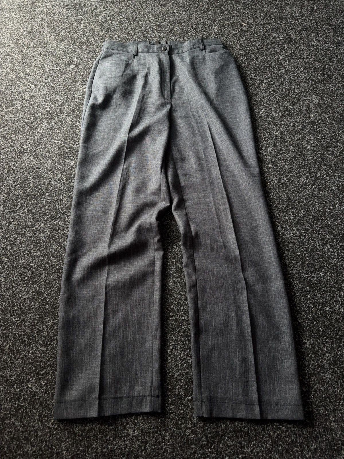 Designer Japanese Minimalist Wool Trousers Issey Miyake Style Size 28" / US 6 / IT 42 - 2 Thumbnail