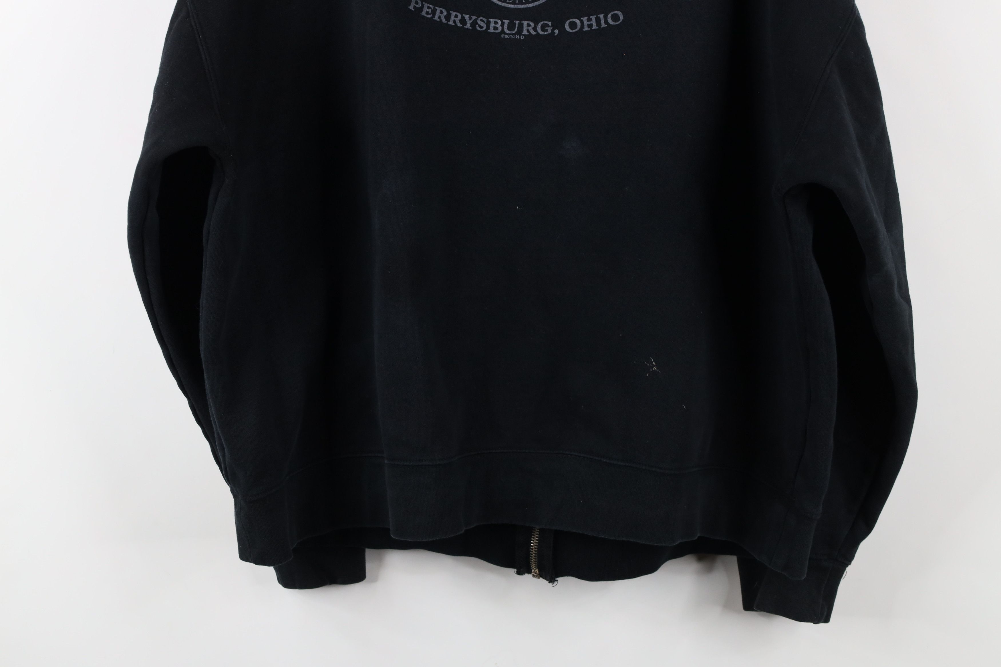 Harley Davidson × Vintage Vintage Y2K Harley Davidson Flames Full Zip Hoodie Black Size 3XL / US 20-22 - 17 Thumbnail