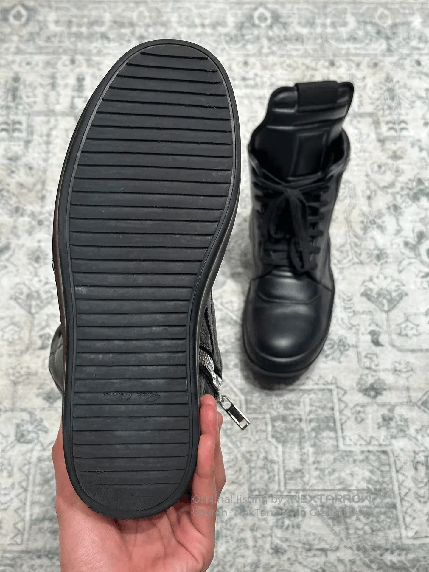 Rick Owens Rick Owens Inverted Triangle Black Leather Boots. Size US 8 / EU 41 - 8 Thumbnail
