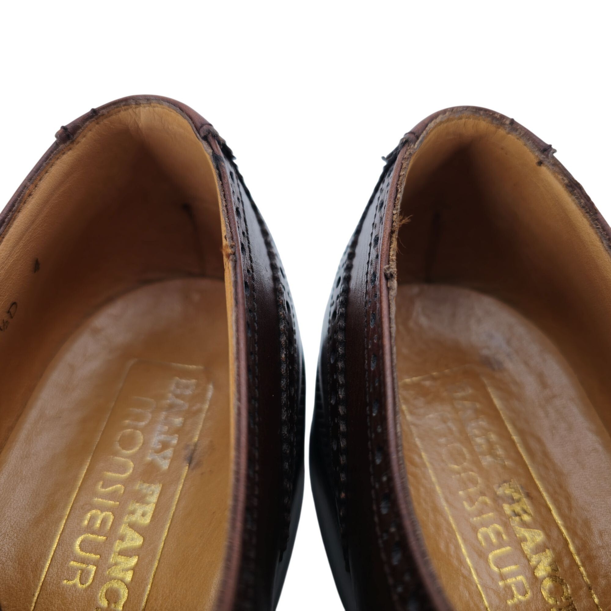Bally Vintage Bally France Men's 7.5D Brown Leather Dress Shoes Size US 7.5 / EU 40-41 - 9 Thumbnail