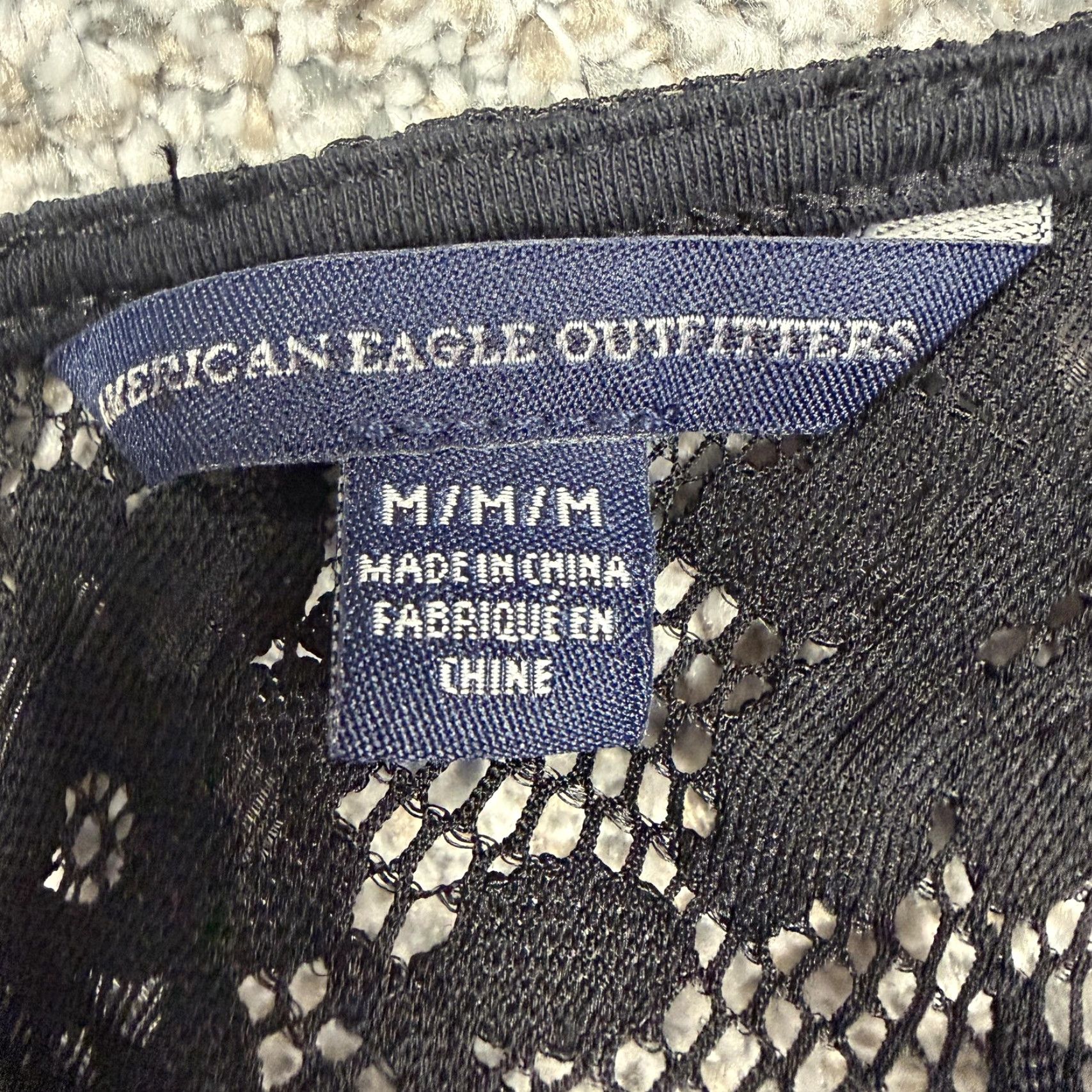 American Eagle Outfitters American Eagle Cropped Top M Lace Dark Romantic Goth Indie Sleaze Balletcore Size M / US 6-8 / IT 42-44 - 6 Thumbnail