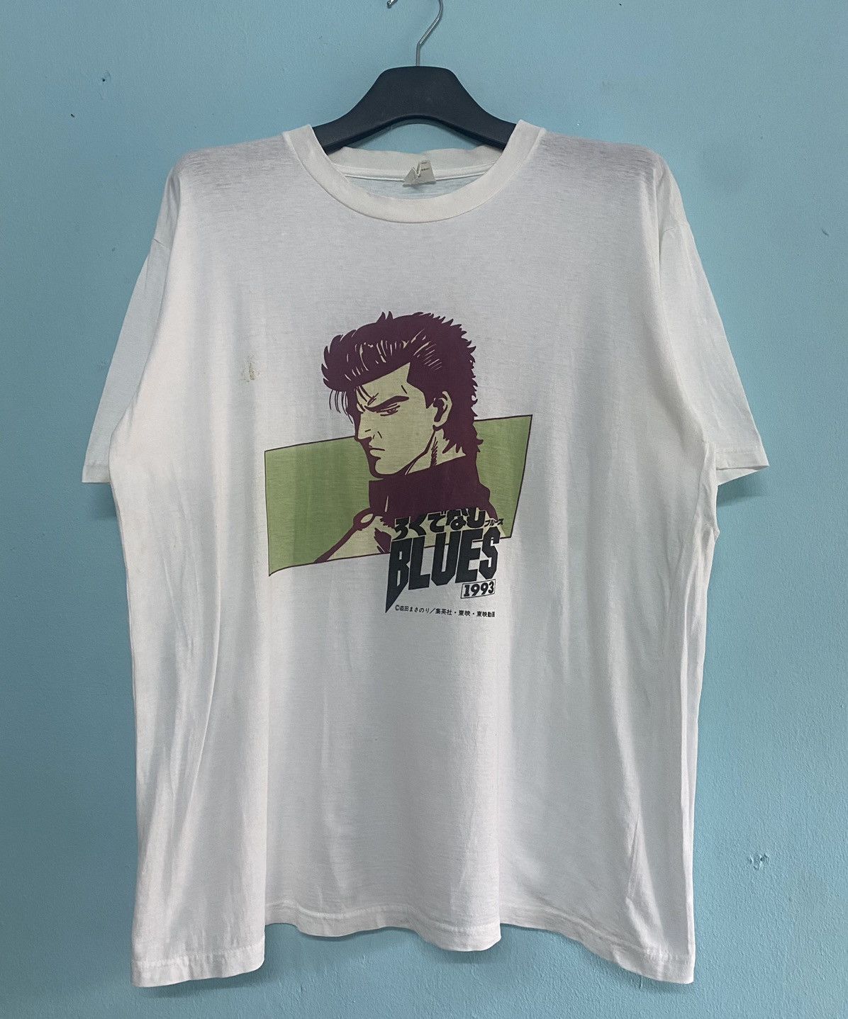image of Rokudenashi Blues Holligan Anima Manga Vintage 1993 in White, Men's (Size Large)