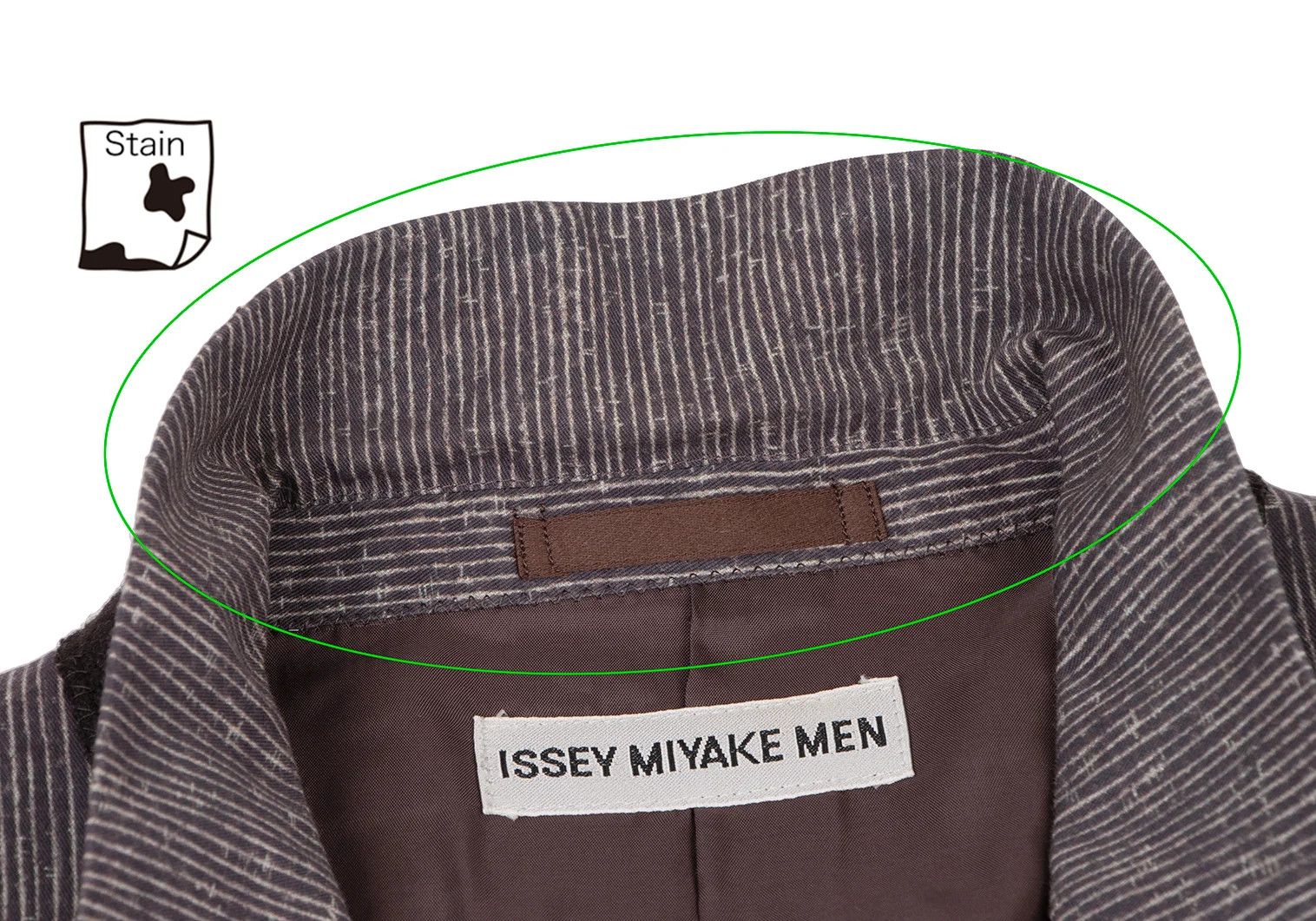Issey Miyake Cotton Striped 3-Button Jacket in Purple, Size L Size US L / EU 52-54 / 3 - 4 Thumbnail