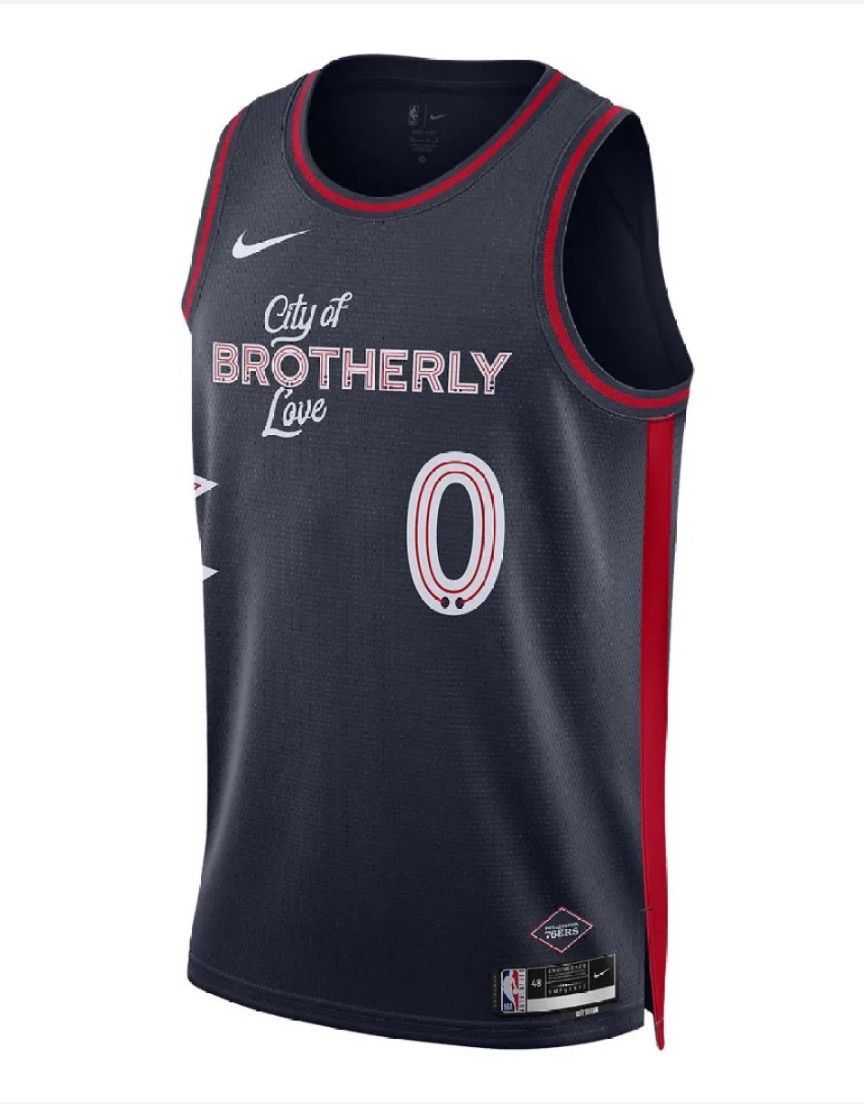 Nike Nike 2023-24 City Edition Philadelphia 76ers Tyrese Maxey #0 Size US S / EU 44-46 / 1 - 1 Thumbnail