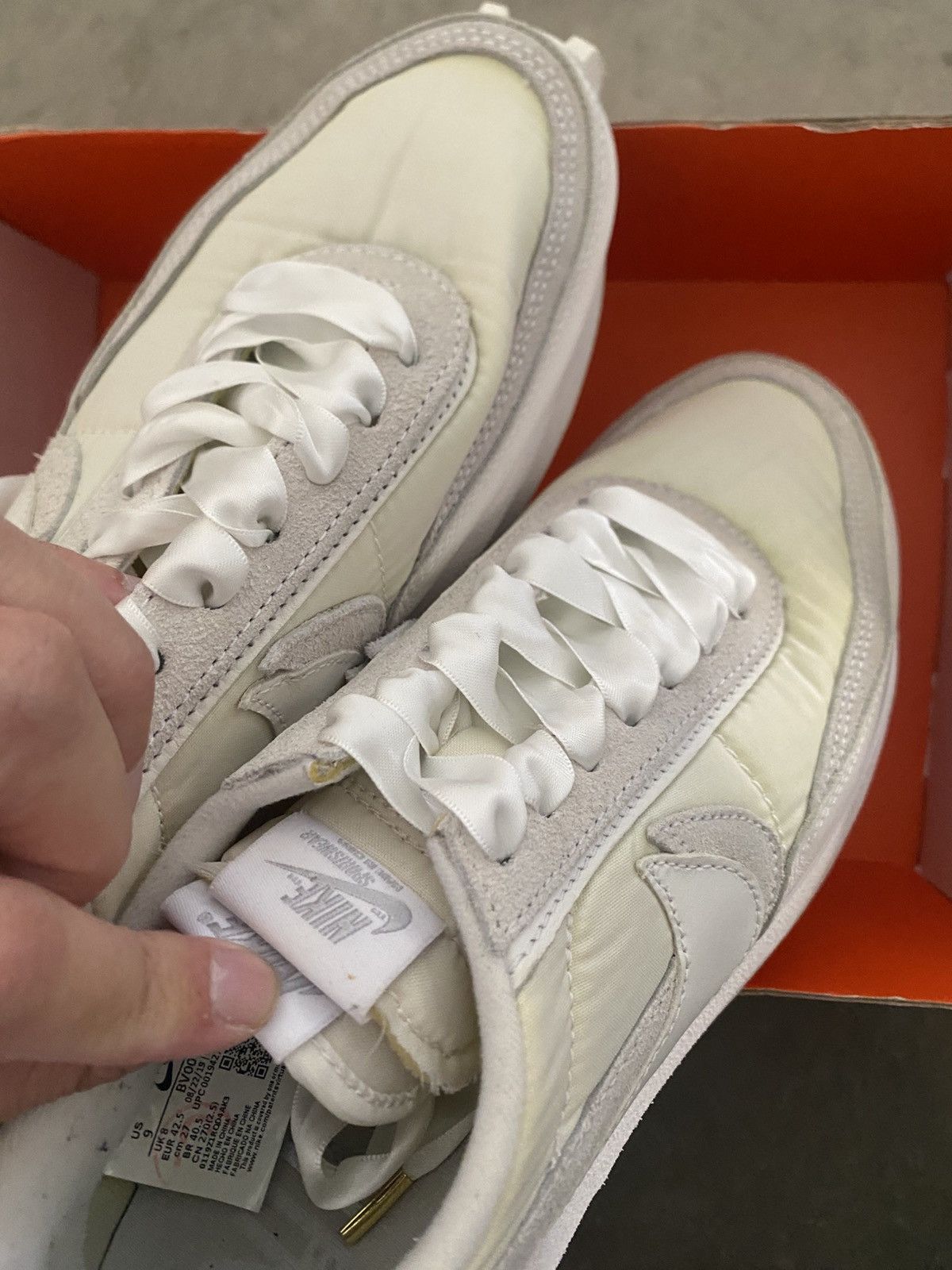 Nike × Sacai Sacai Nike LD Waffle white Nylon Size US 9 / EU 42 - 5 Thumbnail