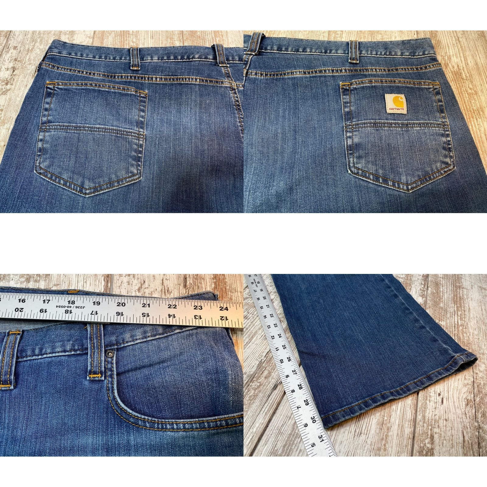 Carhartt Carhartt Jeans Relaxed Fit Rugged Flex 5 Pocket Size 48x30 BD2804M 7373 Blue Denim Mens Jeans Size US 32 / EU 48 - 9 Thumbnail