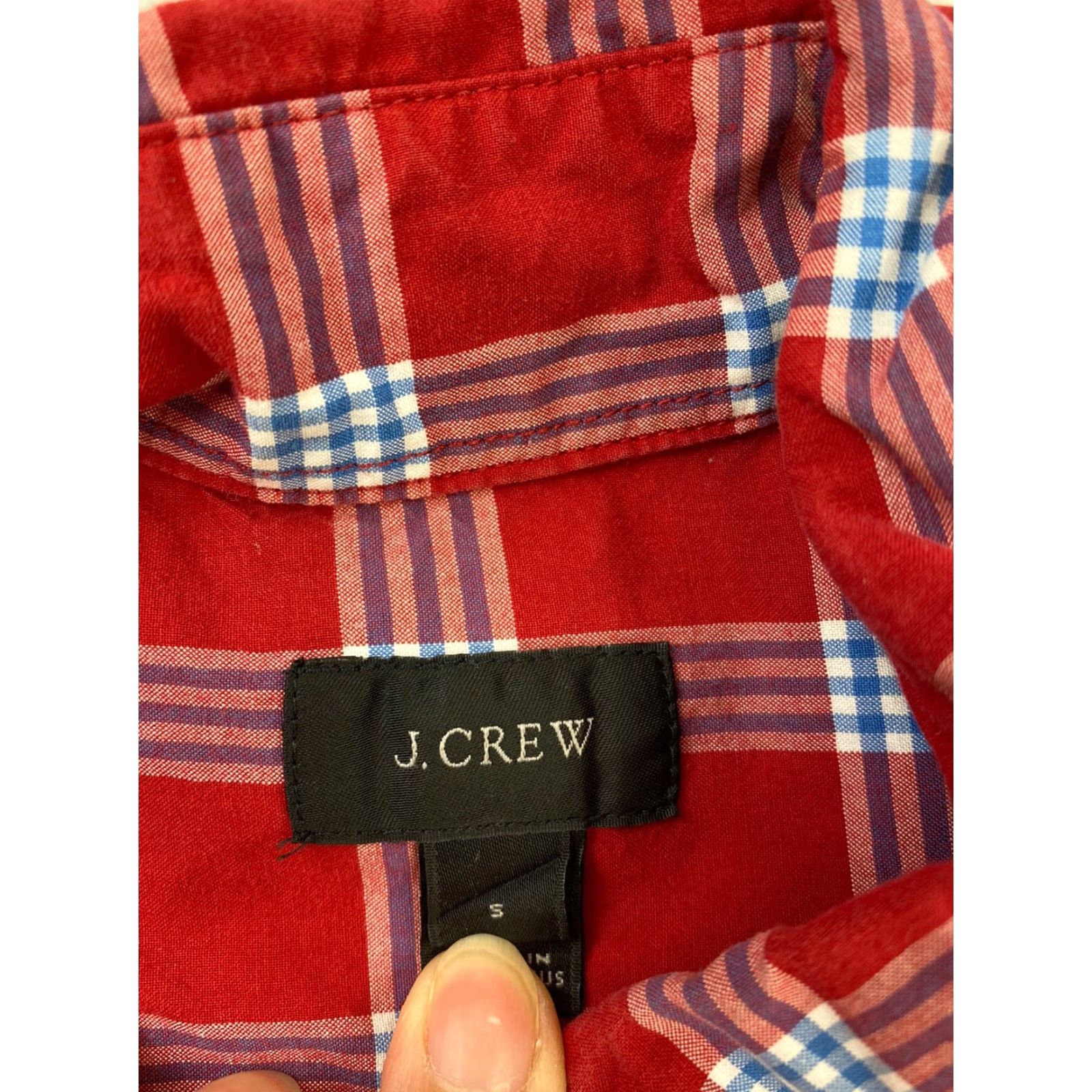 J.Crew VINTAGE J.Crew Shirt Men’s Small Red Plaid Tartan Long Sleeve Button-Down Pocket Men Size US S / EU 44-46 / 1 - 3 Thumbnail