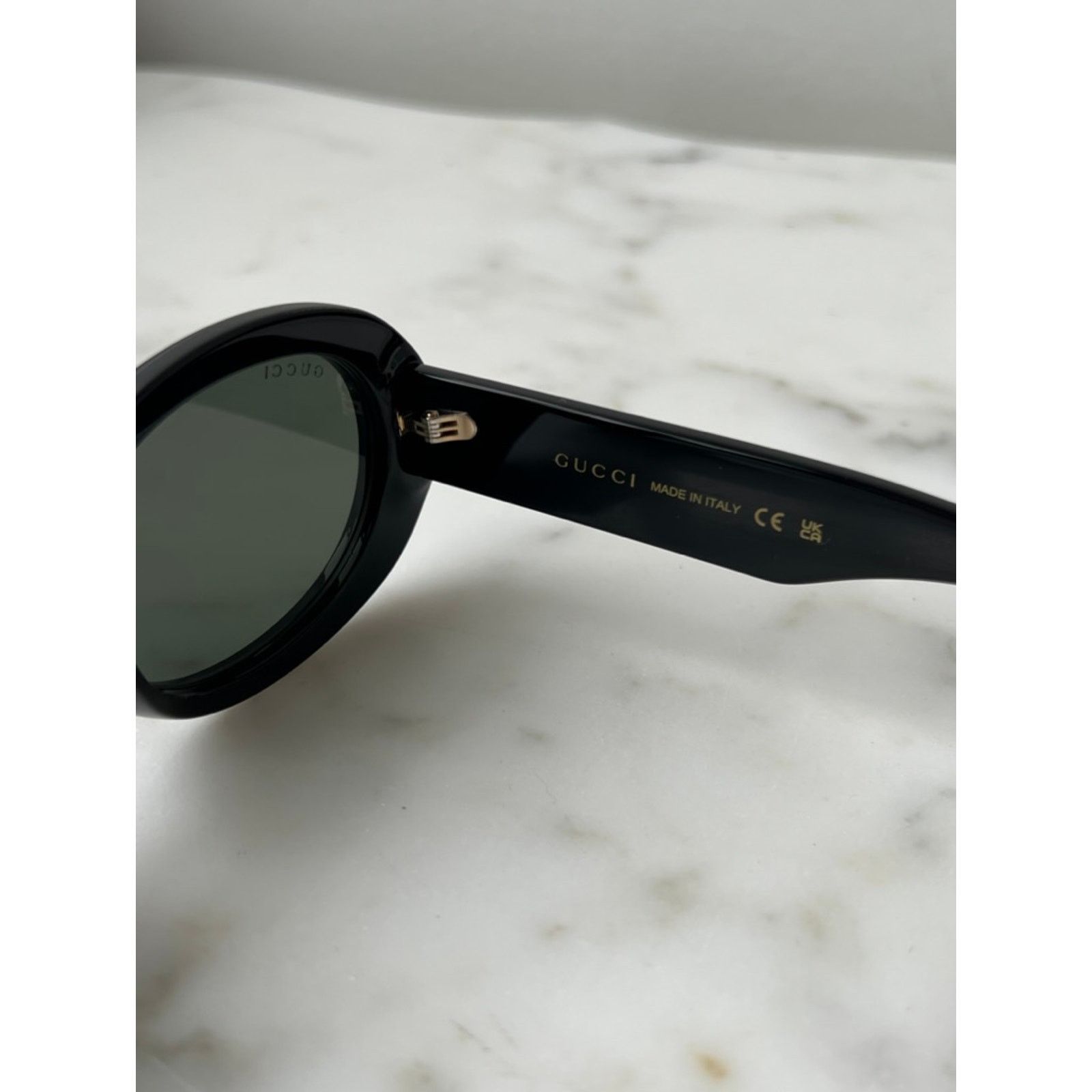 Gucci NEW Gucci GG1587S Oval Black Sunglasses Size ONE SIZE - 10 Thumbnail