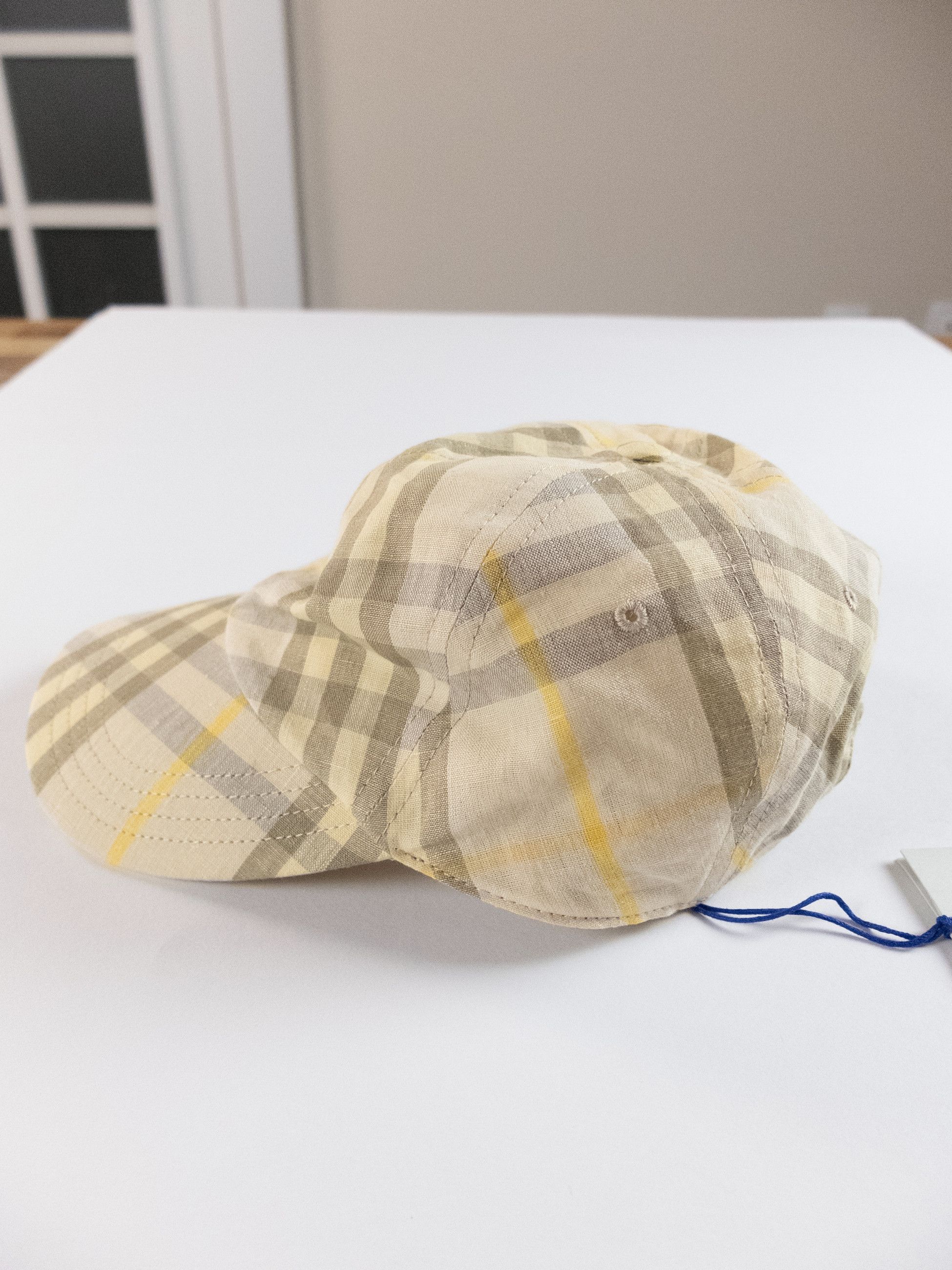 Burberry BURBERRY beige IP check linen baseball cap Medium Size ONE SIZE - 6 Thumbnail