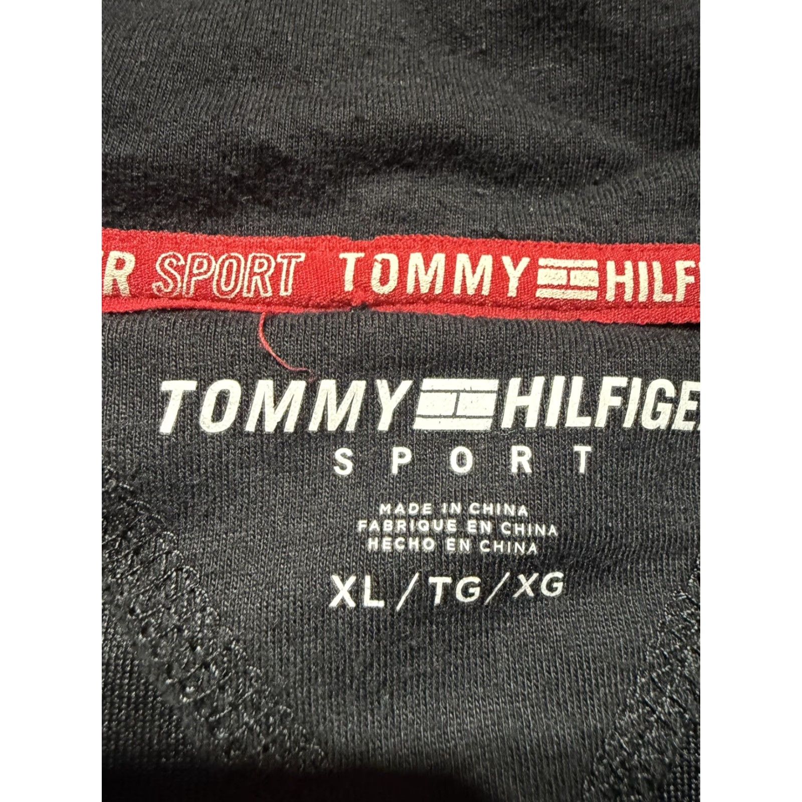 Tommy Hilfiger Tommy Hilfiger Womens Hoodie Crop Pullover Sport Size XL Black Red Size XL / US 12-14 / IT 48-50 - 4 Thumbnail
